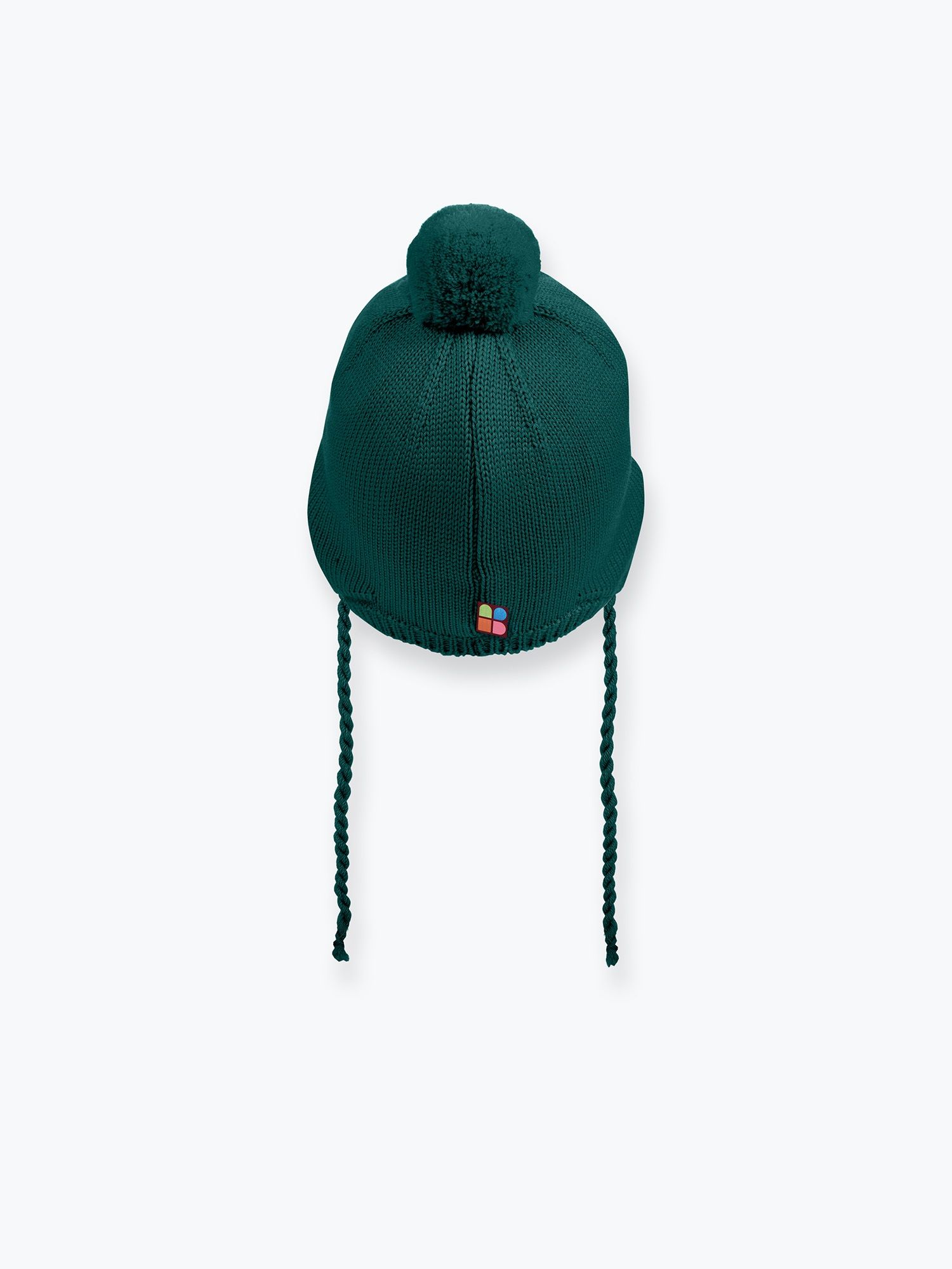 Bottle-green merino wool hat Baby
