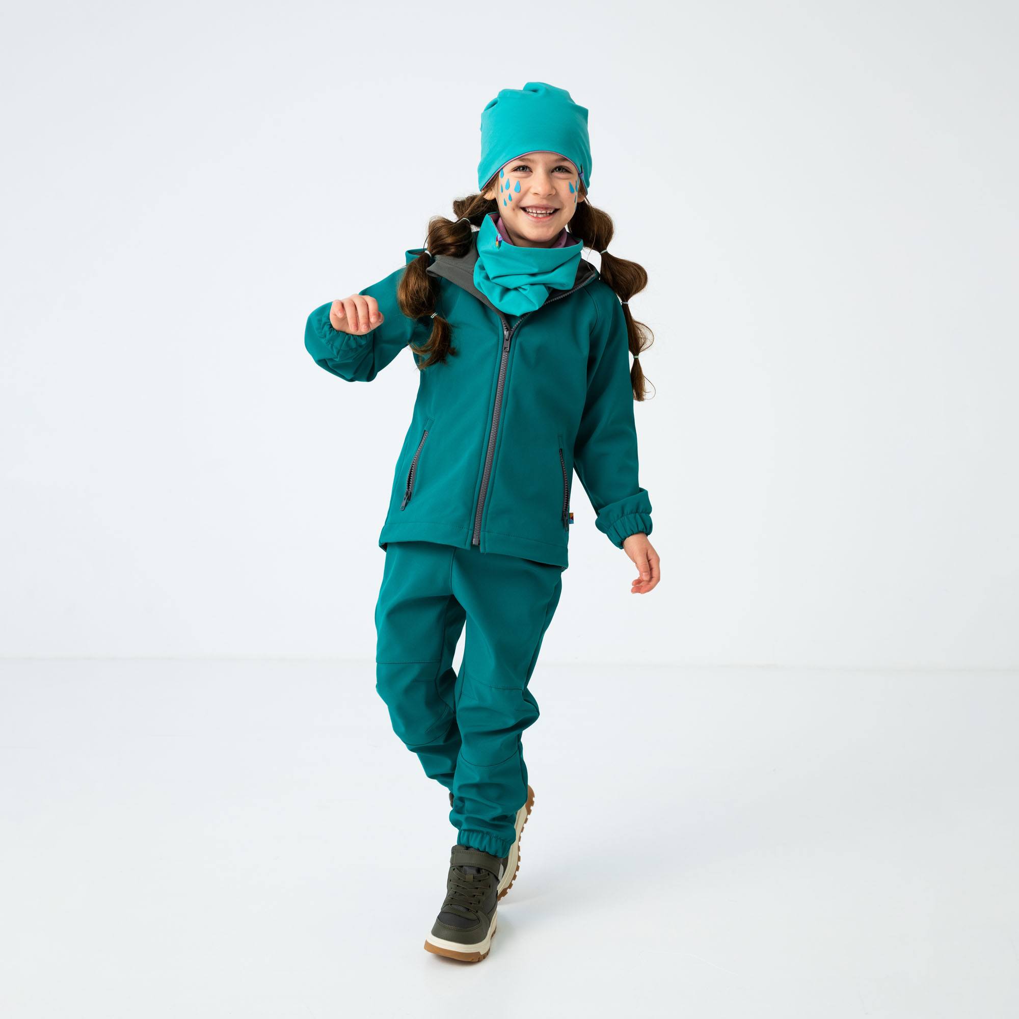 Turkusowa kurtka softshell