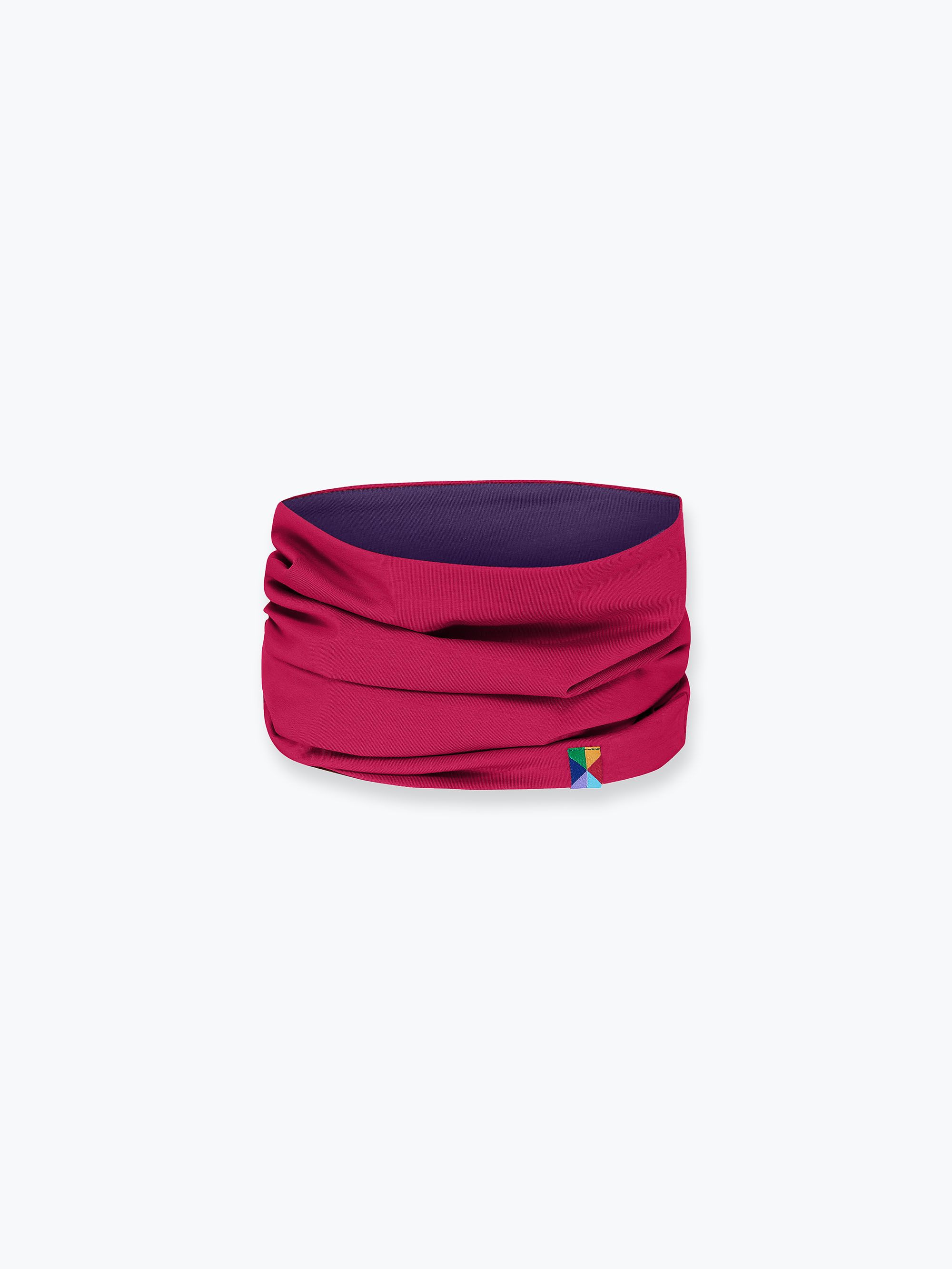 Pink - violet reversible neck warmer Junior