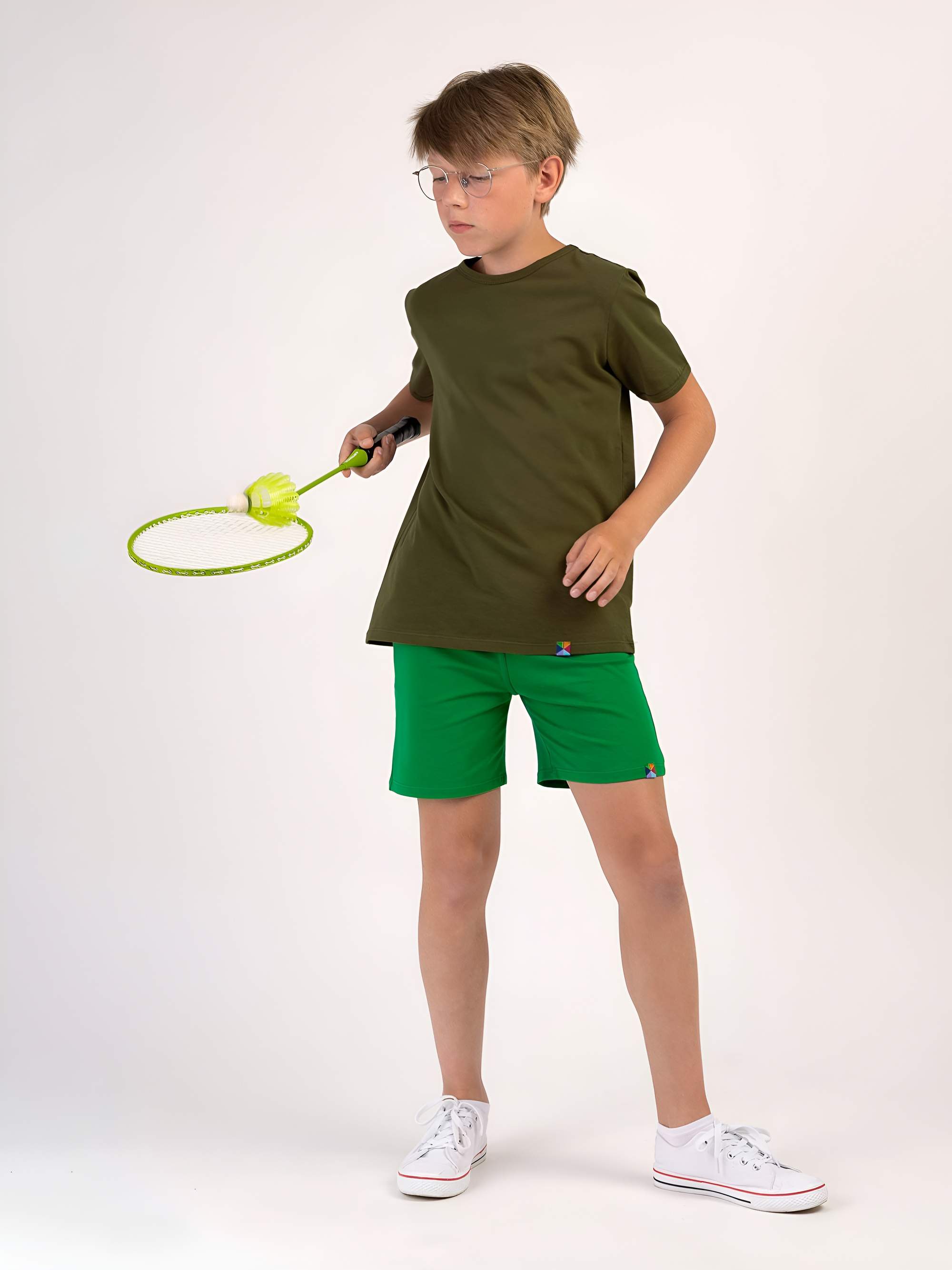 Khaki koszulka z krótkim rękawem Junior