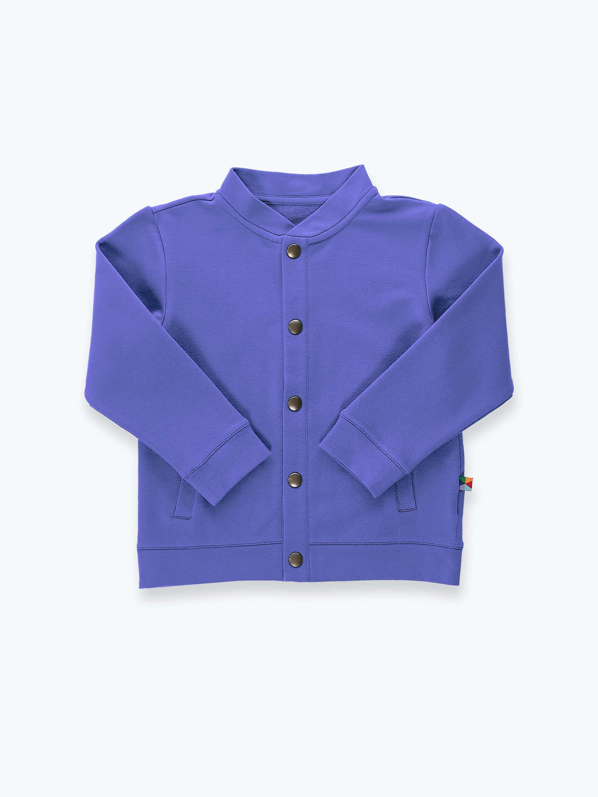 Barwinkowa bluza bomber z kieszeniami