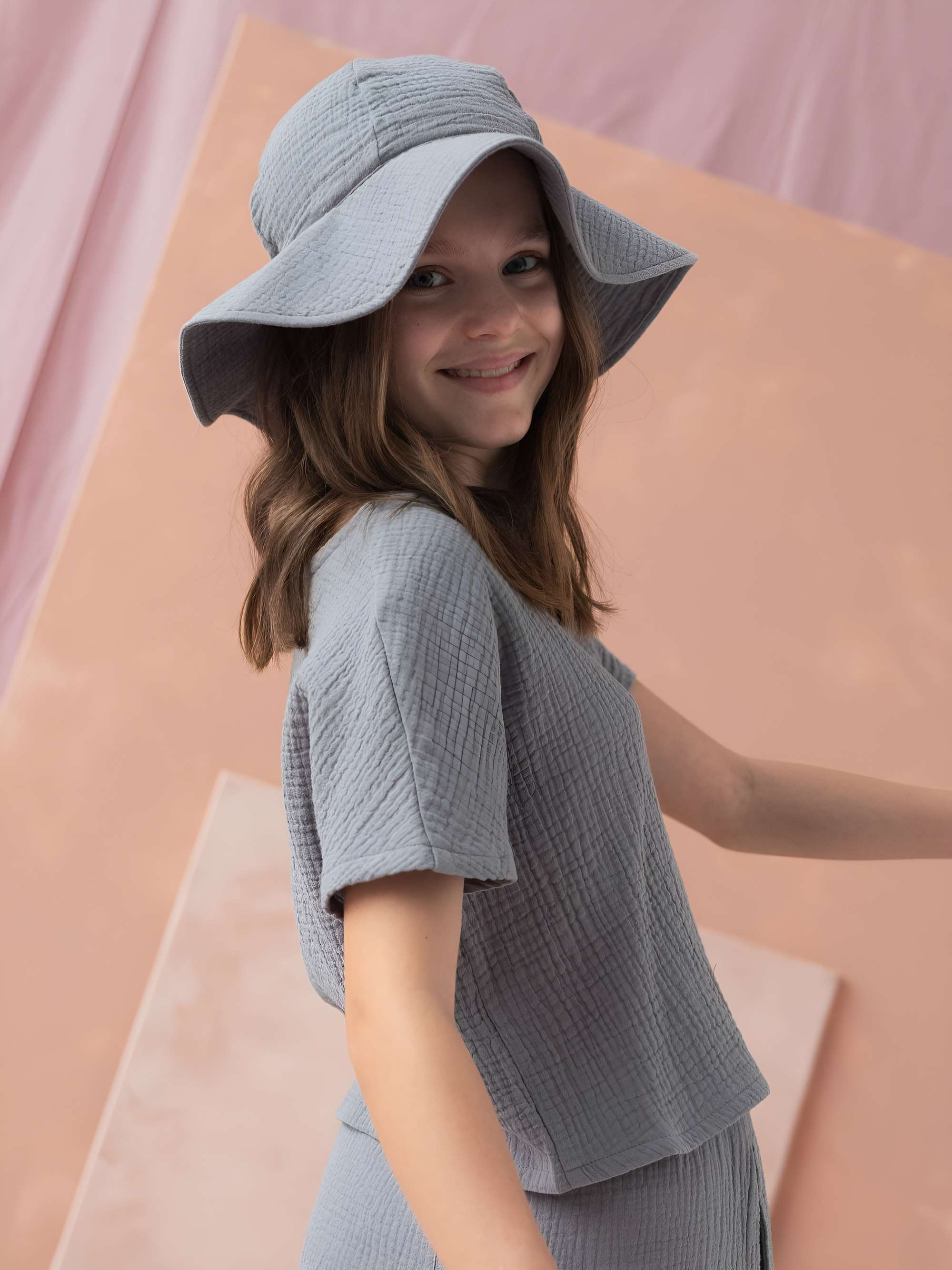 Szara koszulka muślinowa Junior