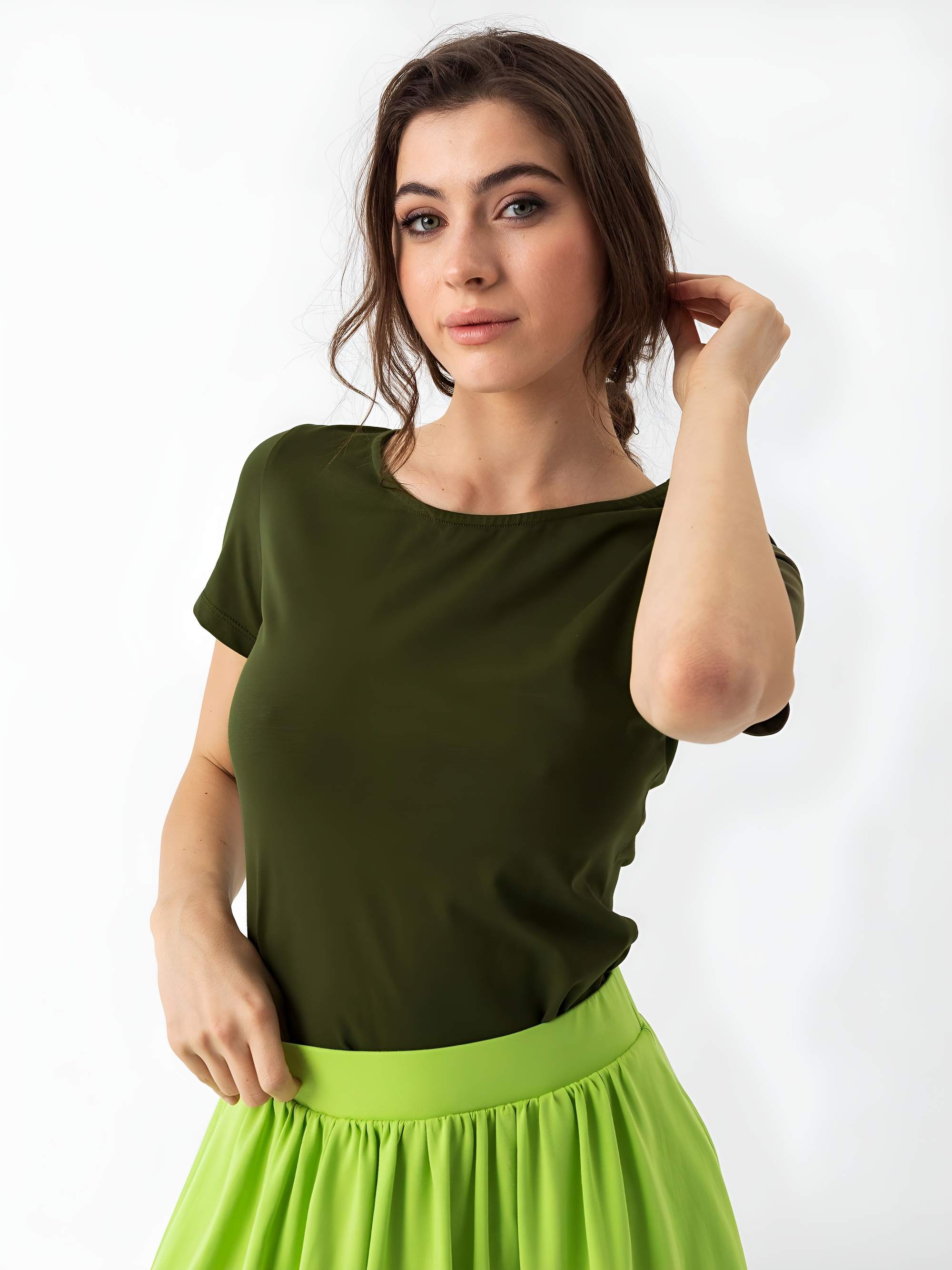 Khaki koszulka damska