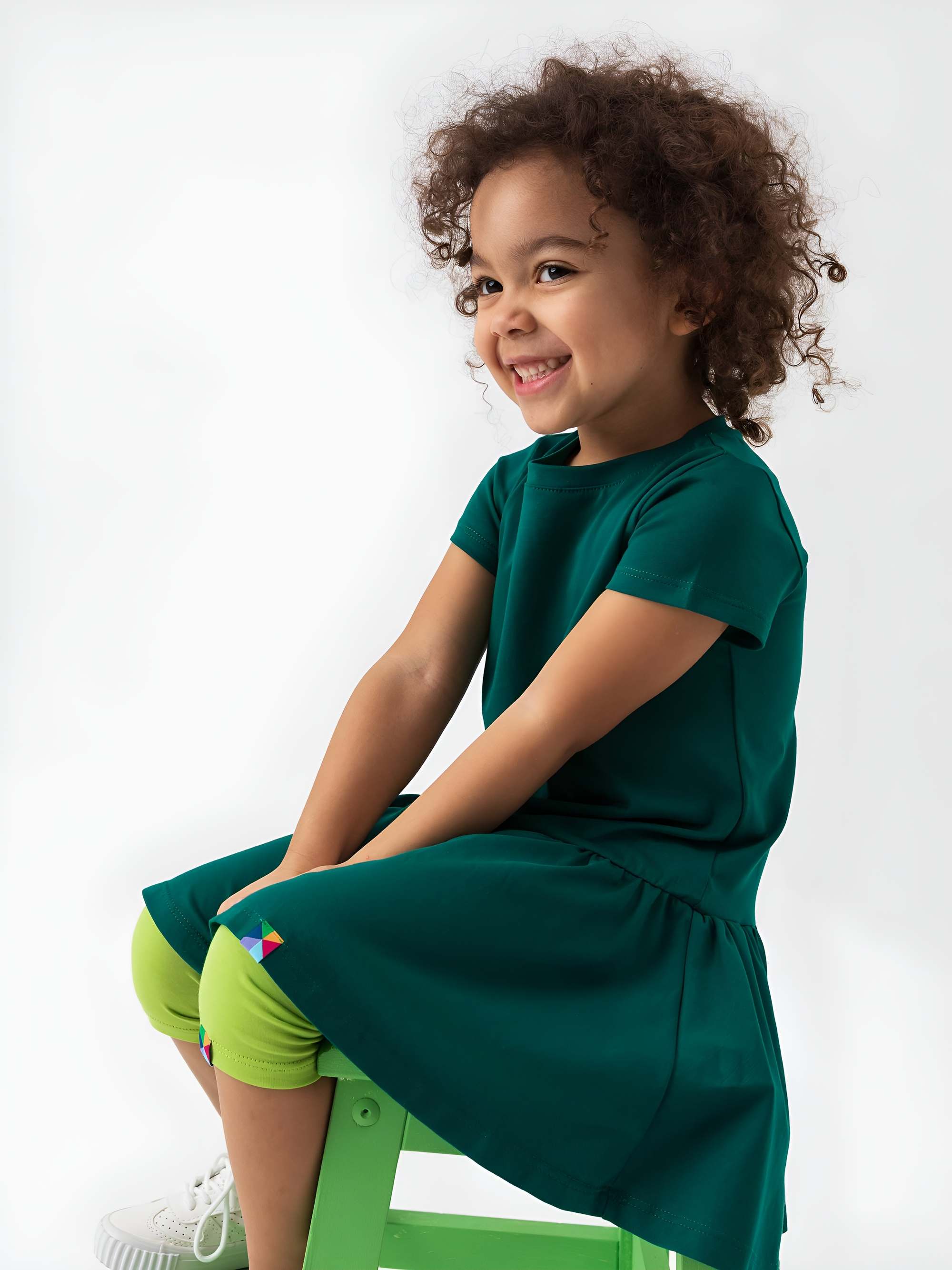 Limonkowe legginsy 3/4