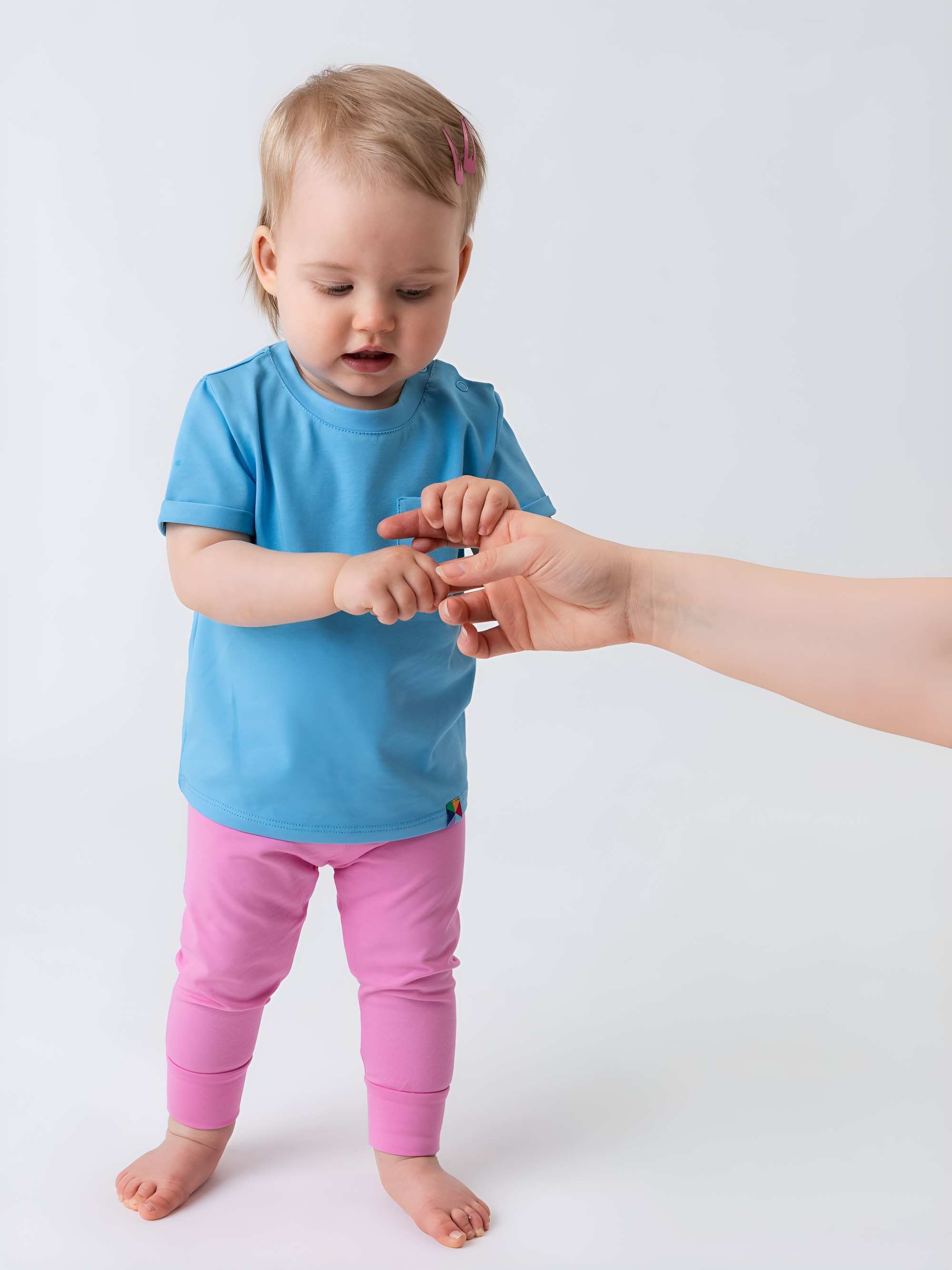 Pastel pink jersey pants