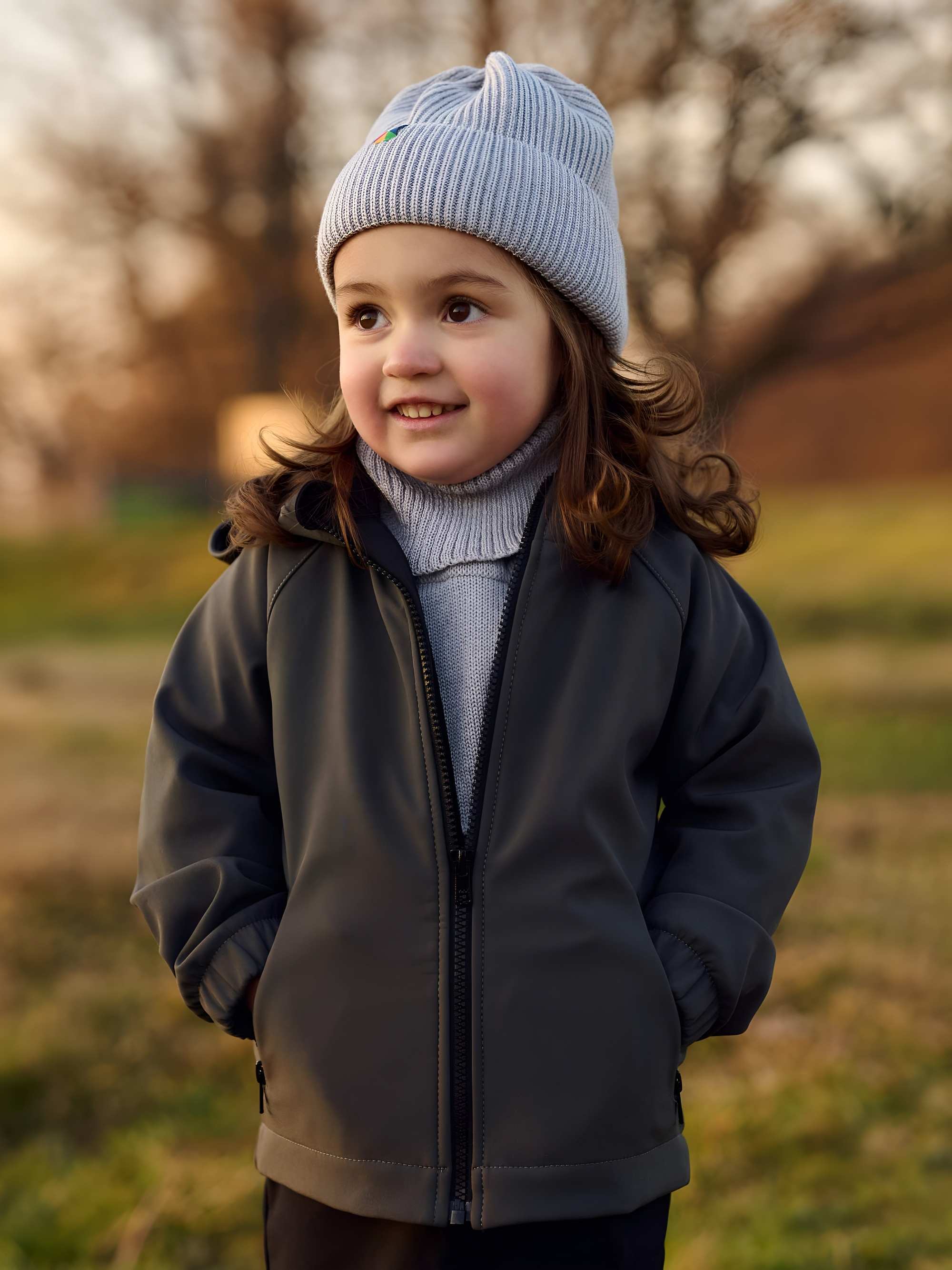 Grafitowa kurtka softshell