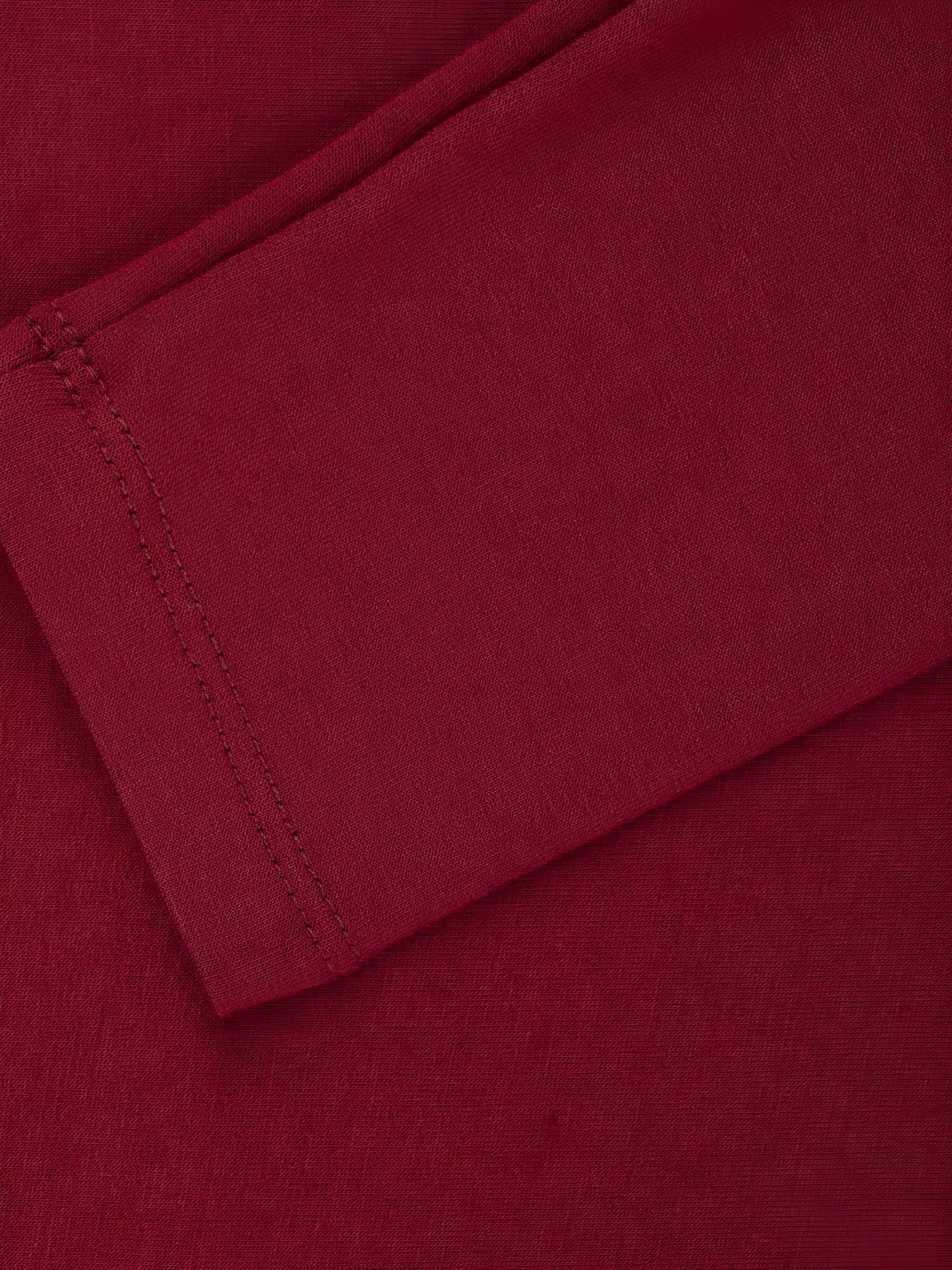 Burgundy long sleeve dress Women