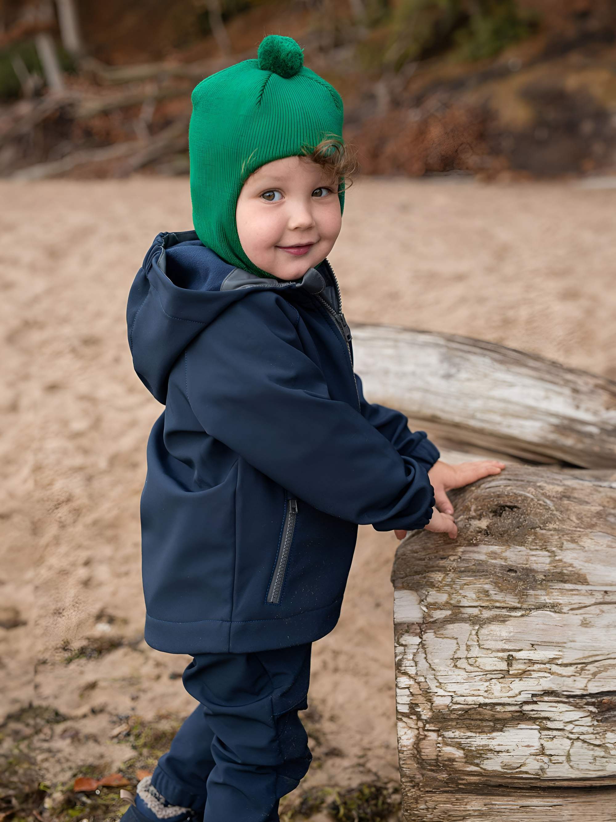 Granatowa kurtka softshell niemowlęca