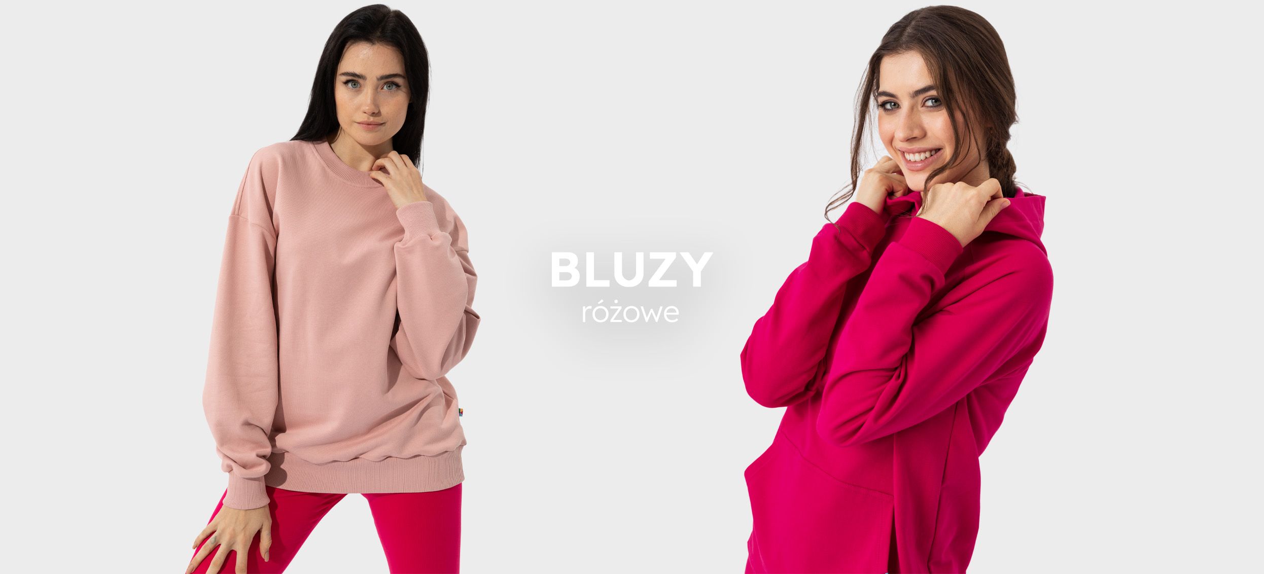 różowe bluzy