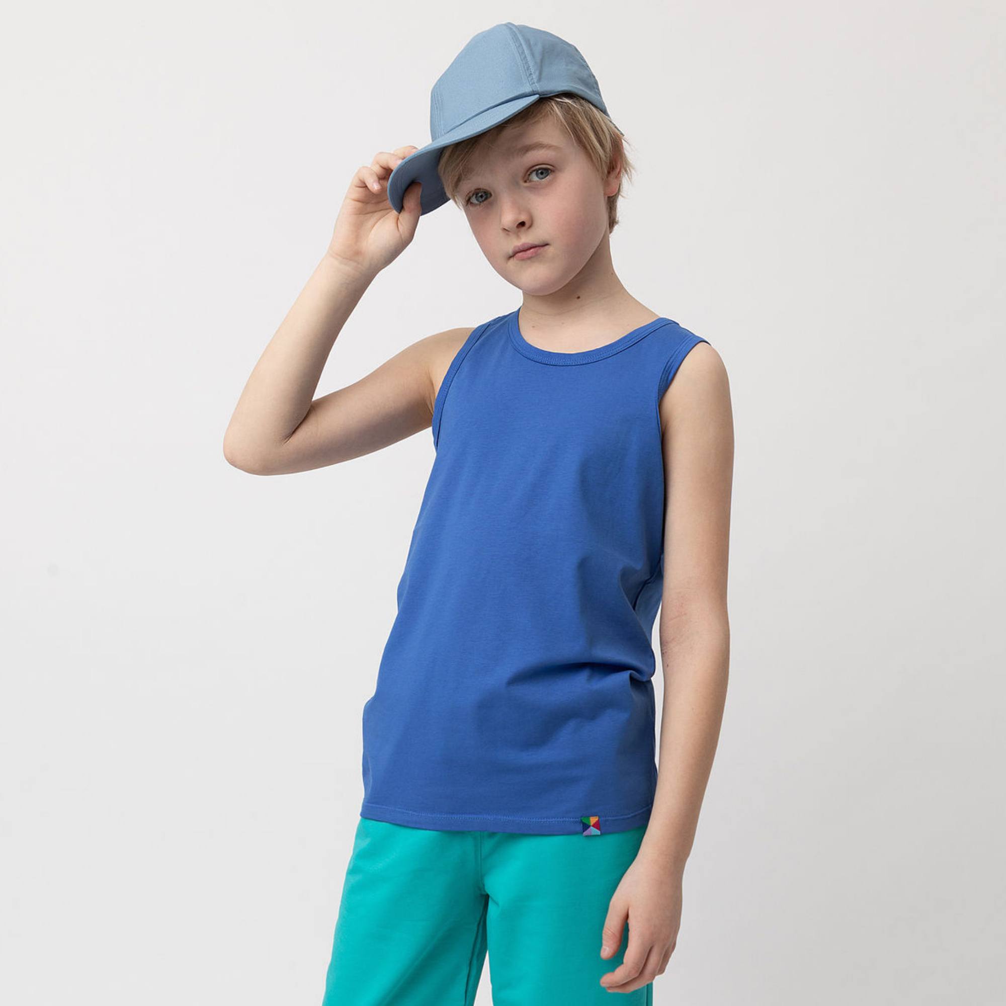 Niebieska koszulka bokserka Junior