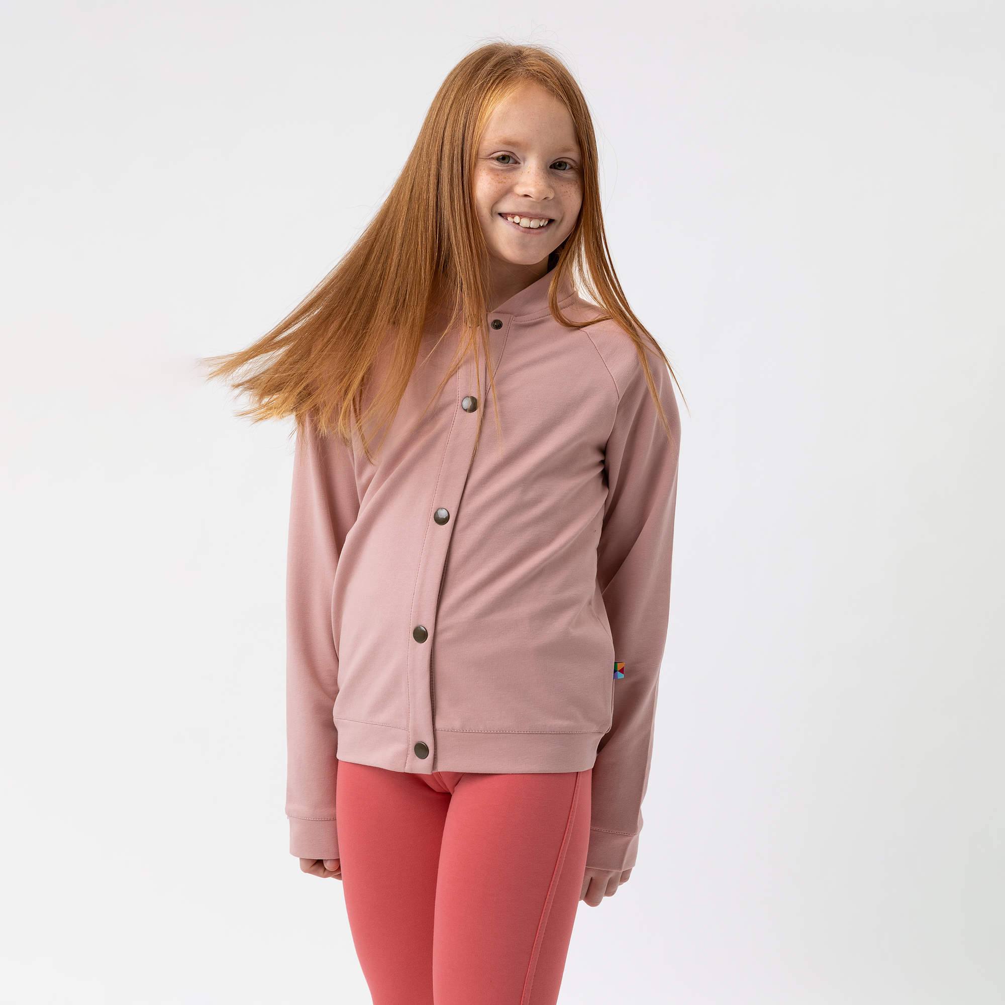 Pudroworóżowa bluza bomber