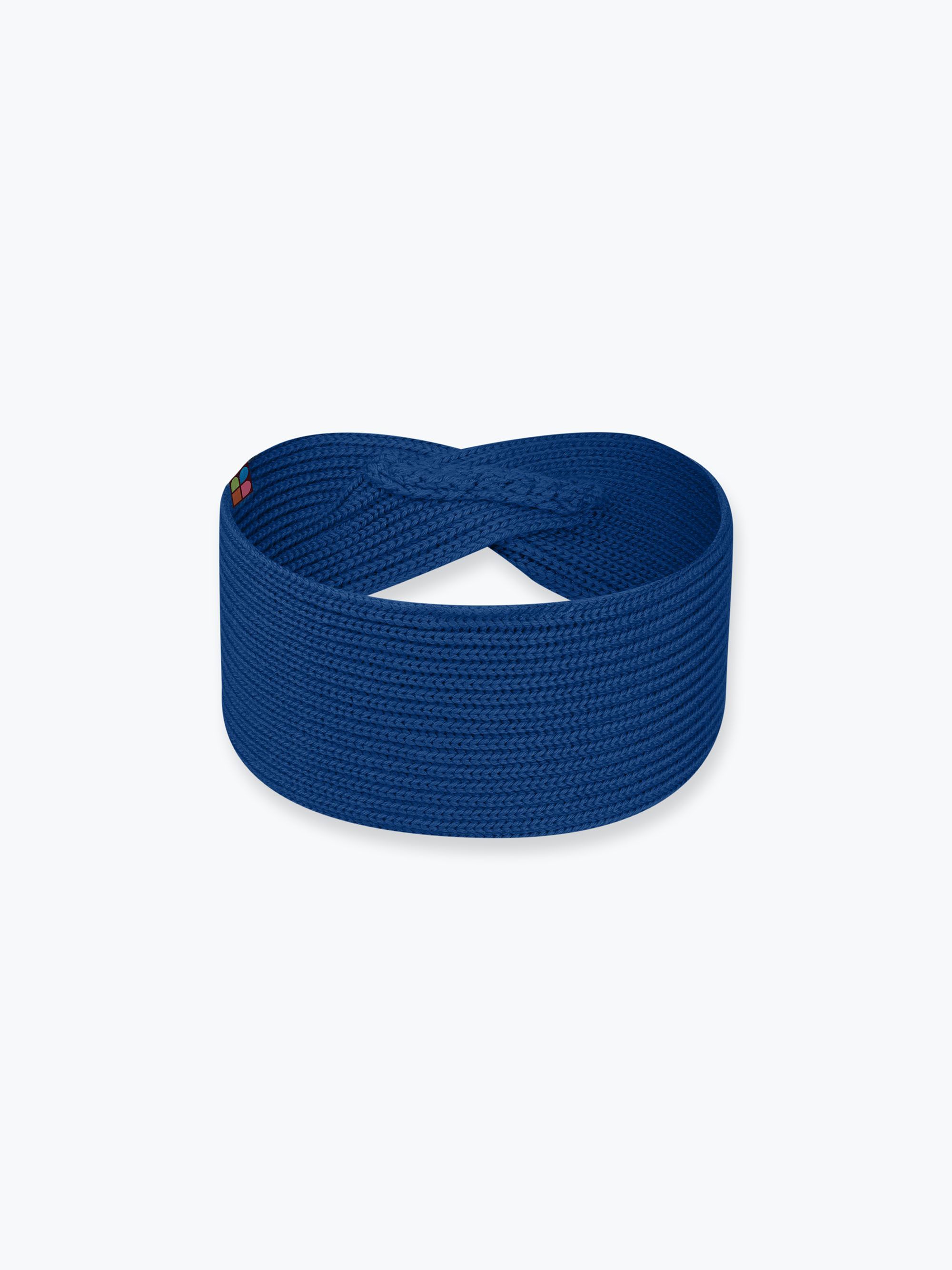 Blue merino wool headband