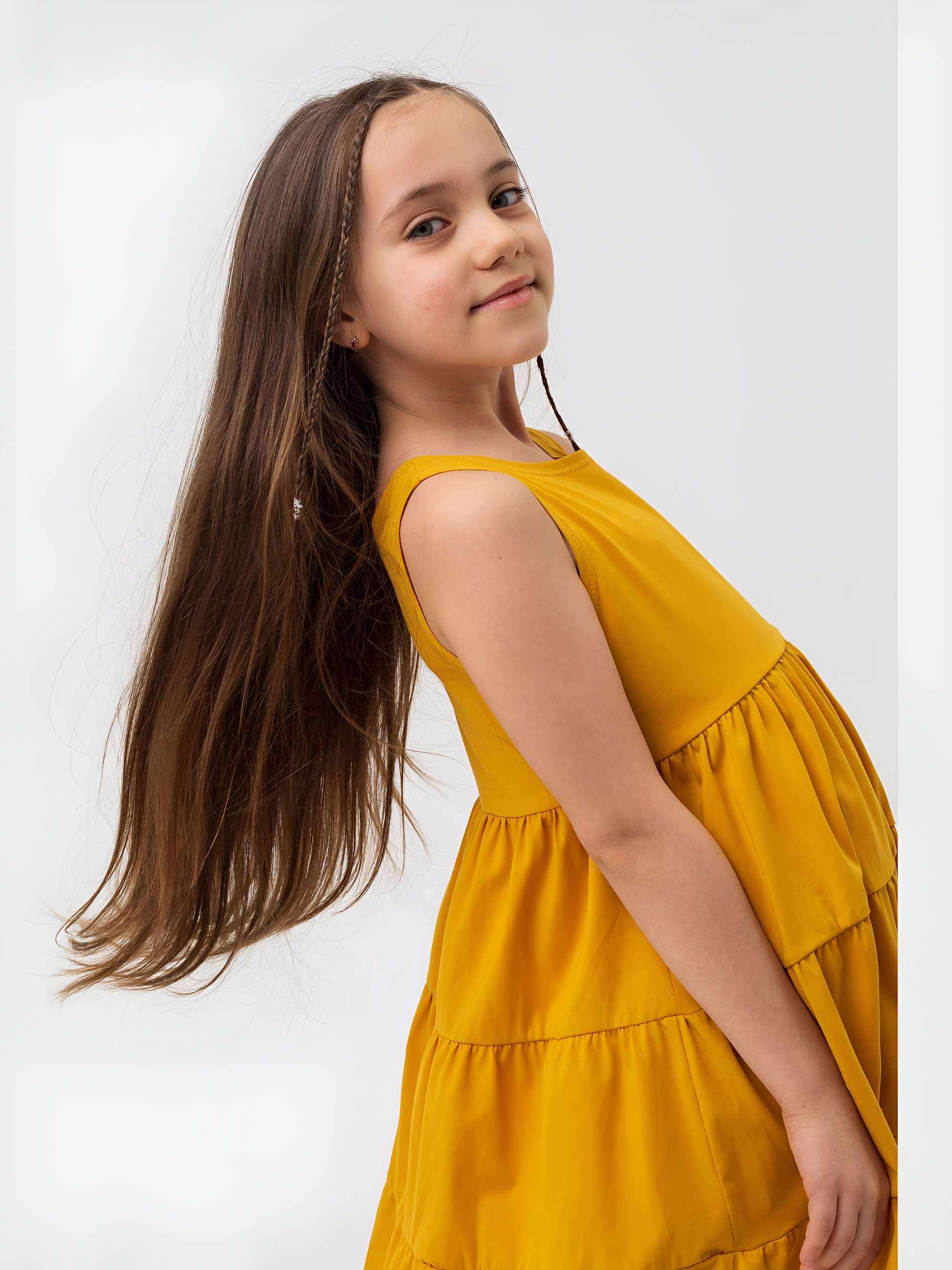 Mustard sleeveless dress