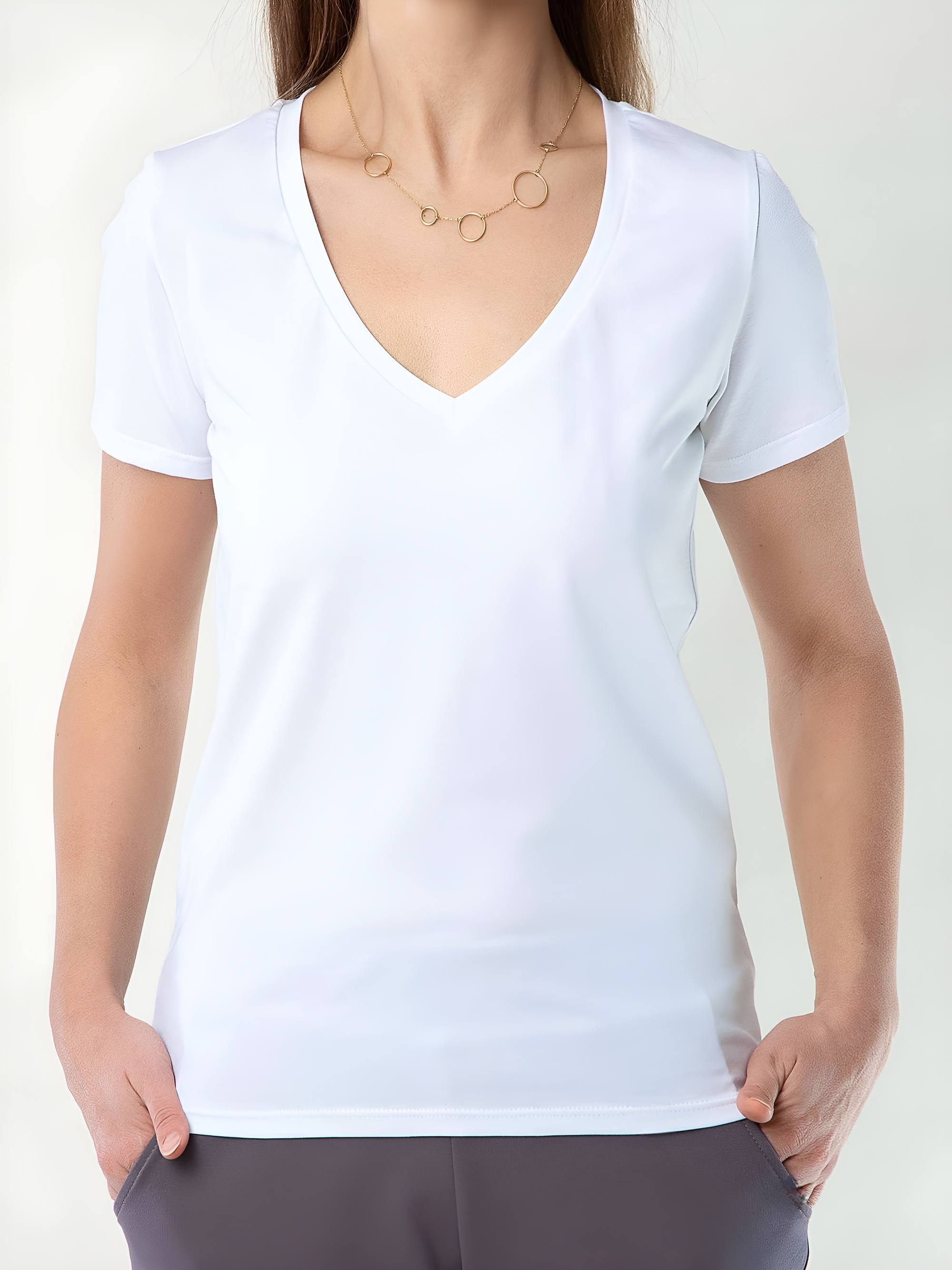 Biały T-shirt damski