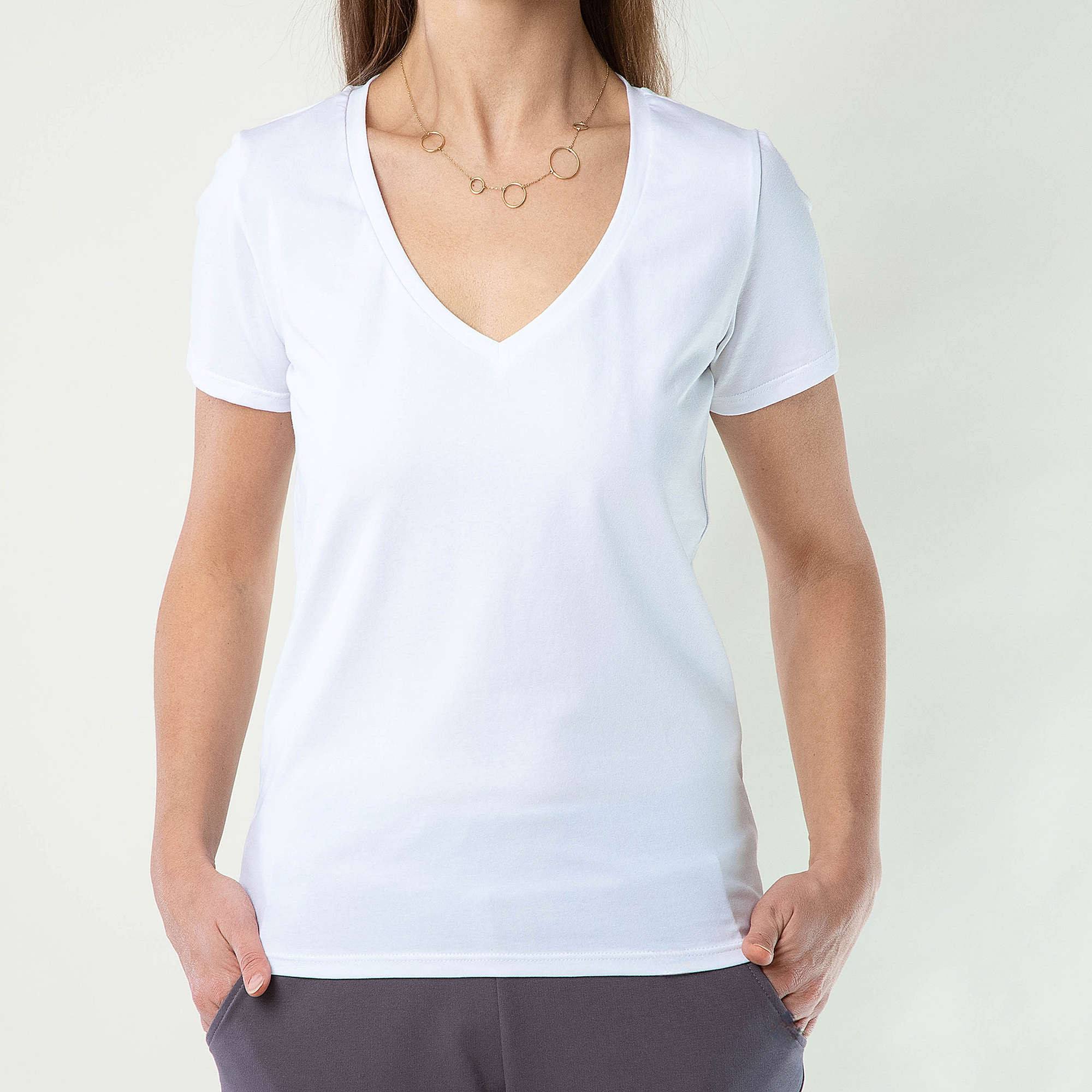 Biały T-shirt damski
