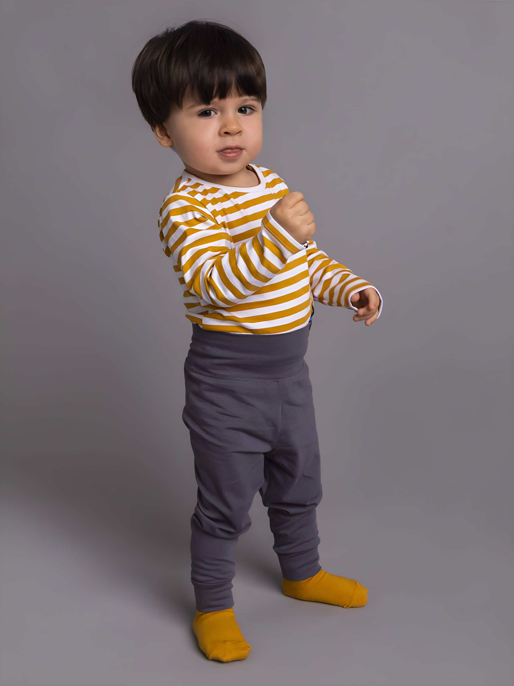 Graphite jersey pants
