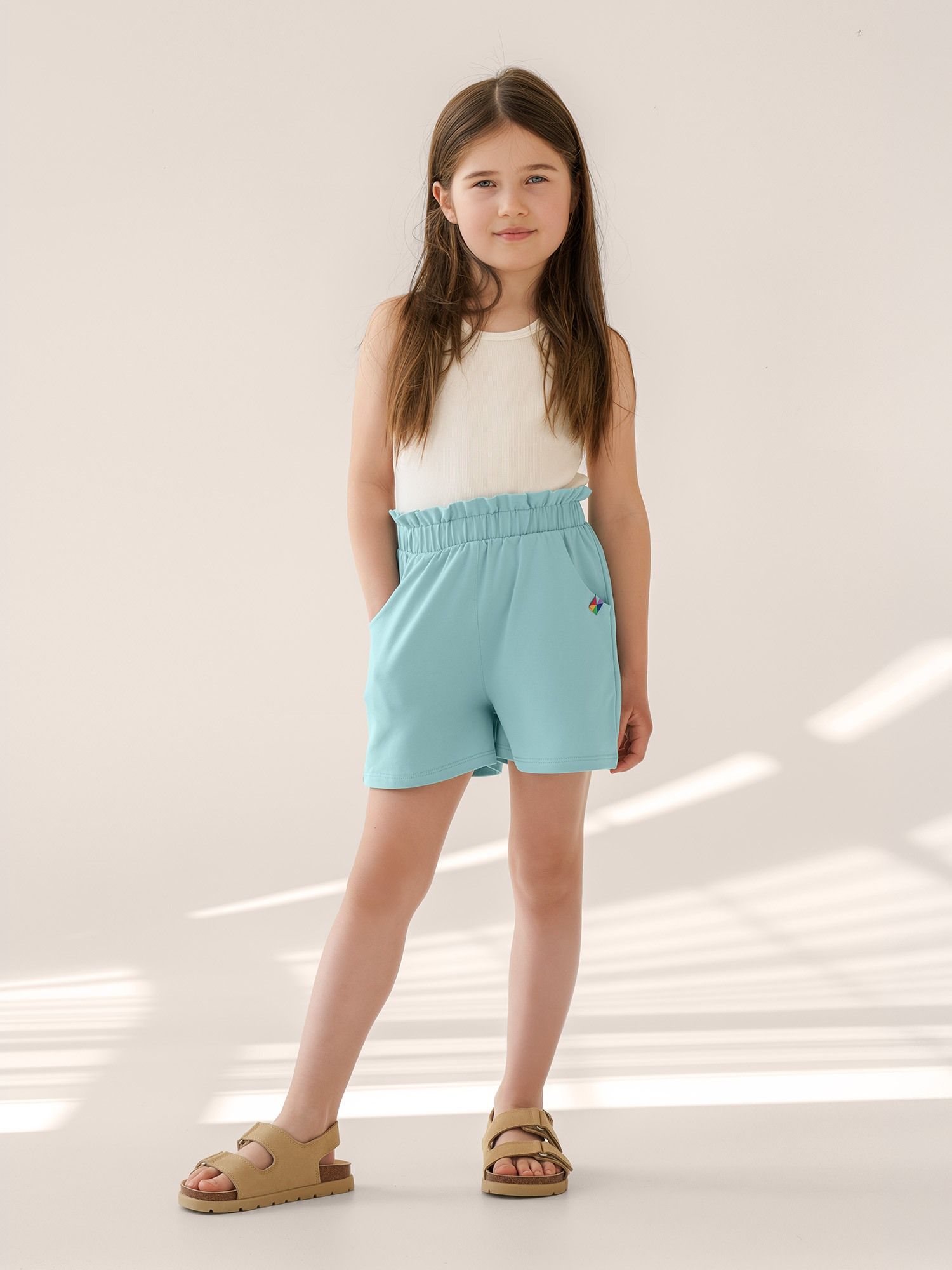 Light turquoise Loose-fit shorts