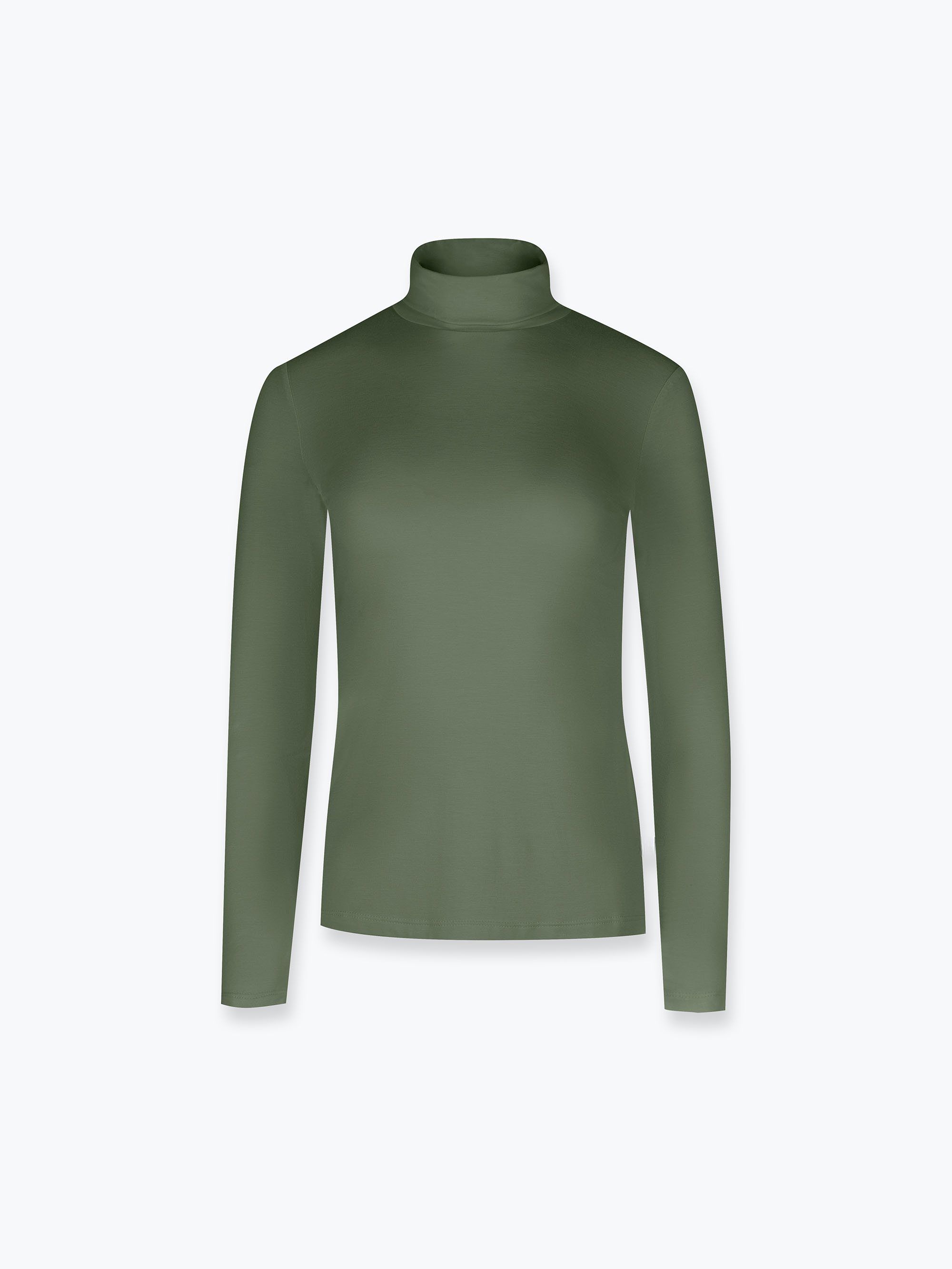 Oliwkowy golf z wiskozy damski