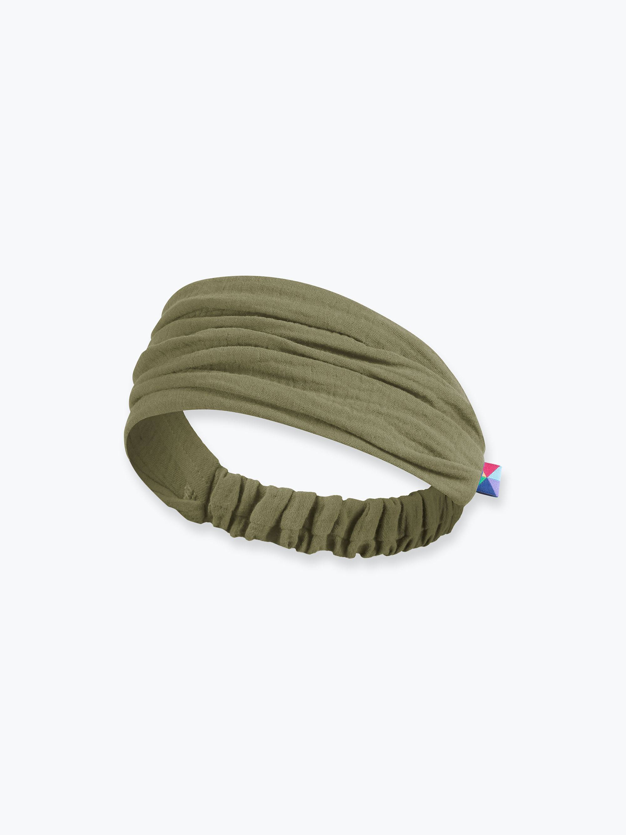 Khaki opaska muślinowa dziecięca