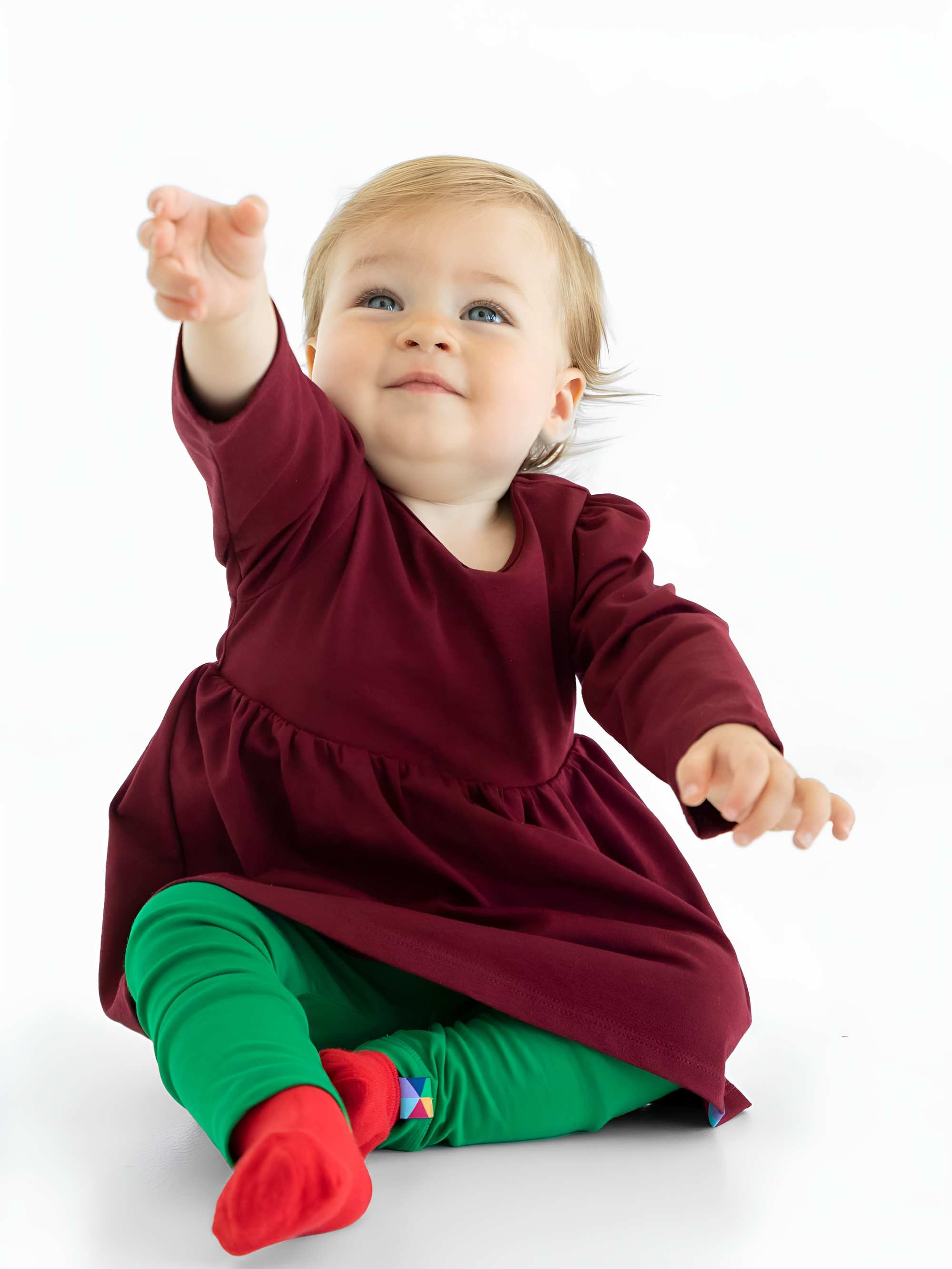 Burgundy long sleeve bodysuit dress