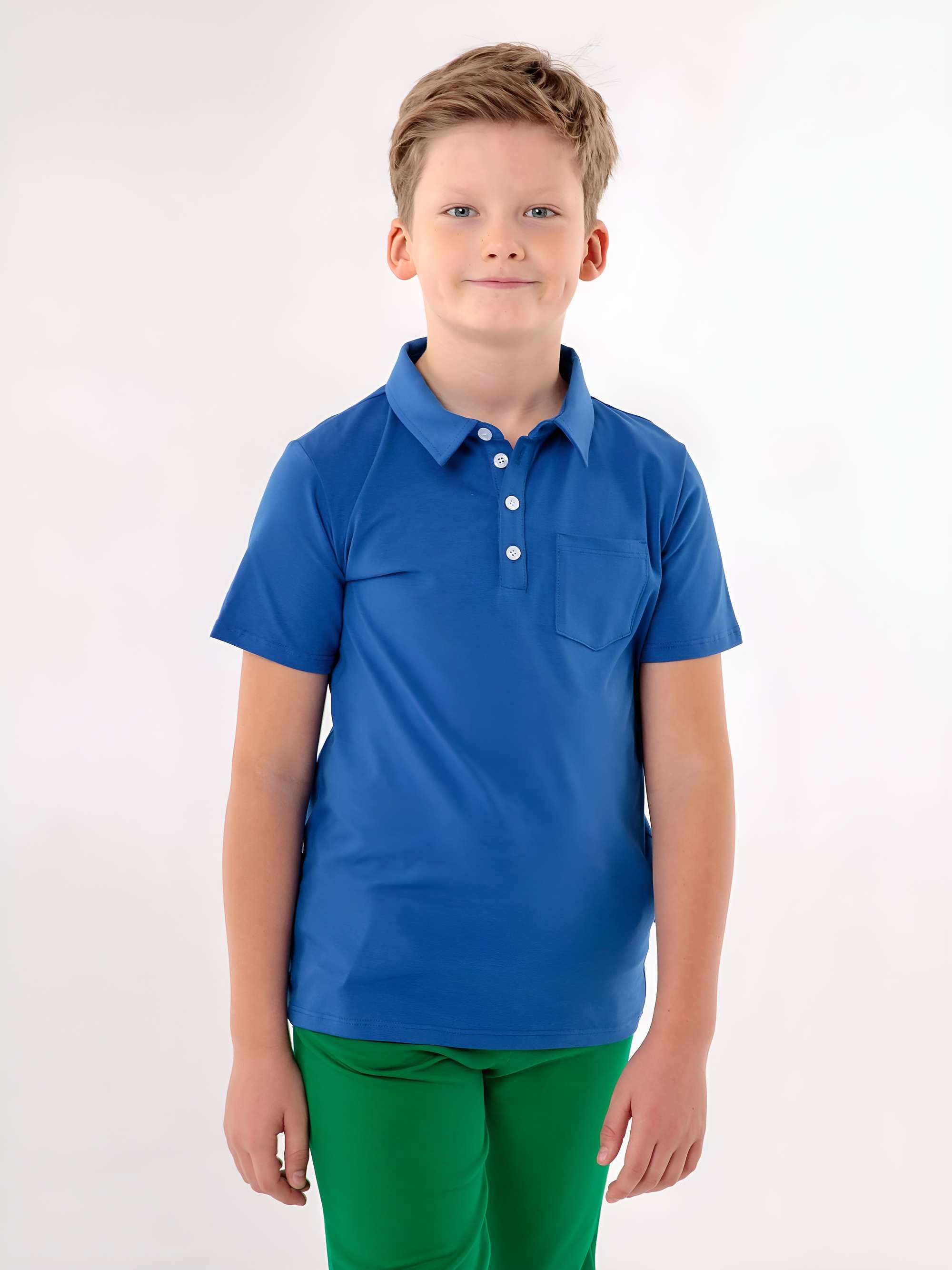 Niebieska koszulka polo Junior
