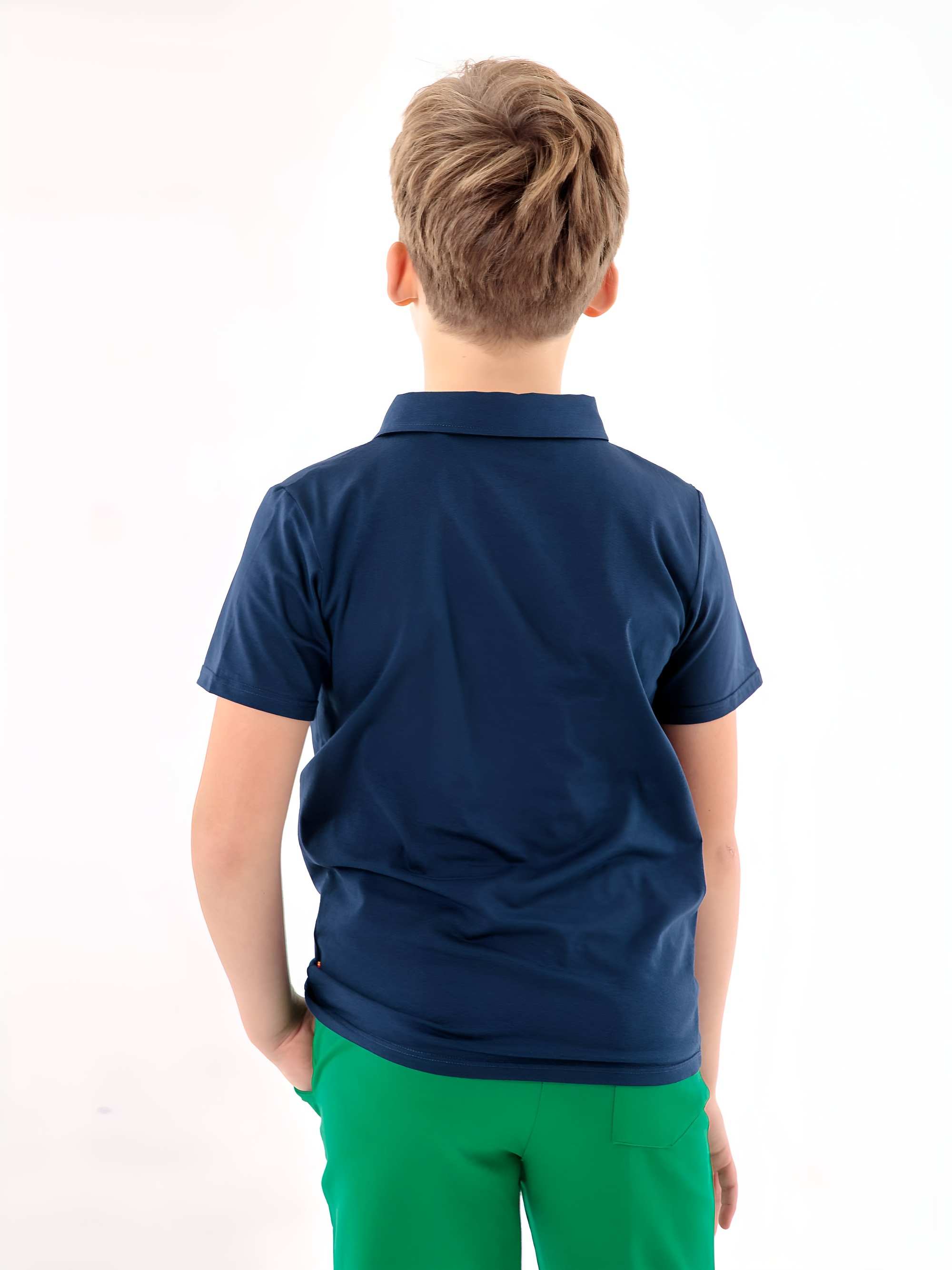 Granatowa koszulka polo Junior
