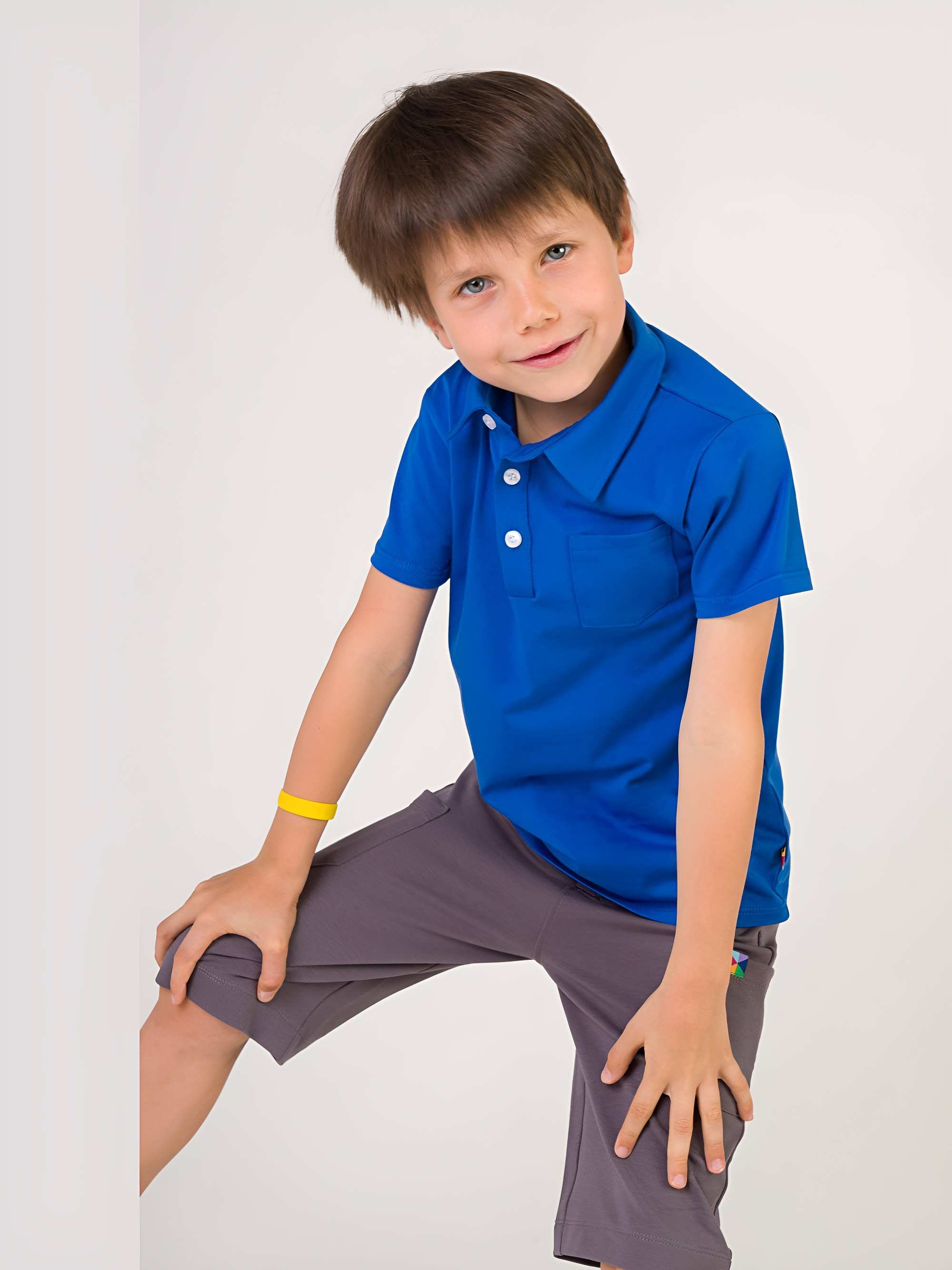 Niebieska koszulka polo