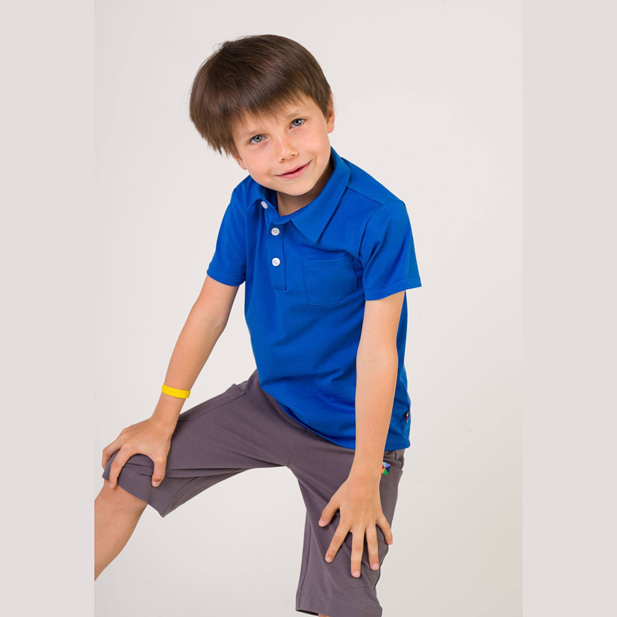 Niebieska koszulka polo