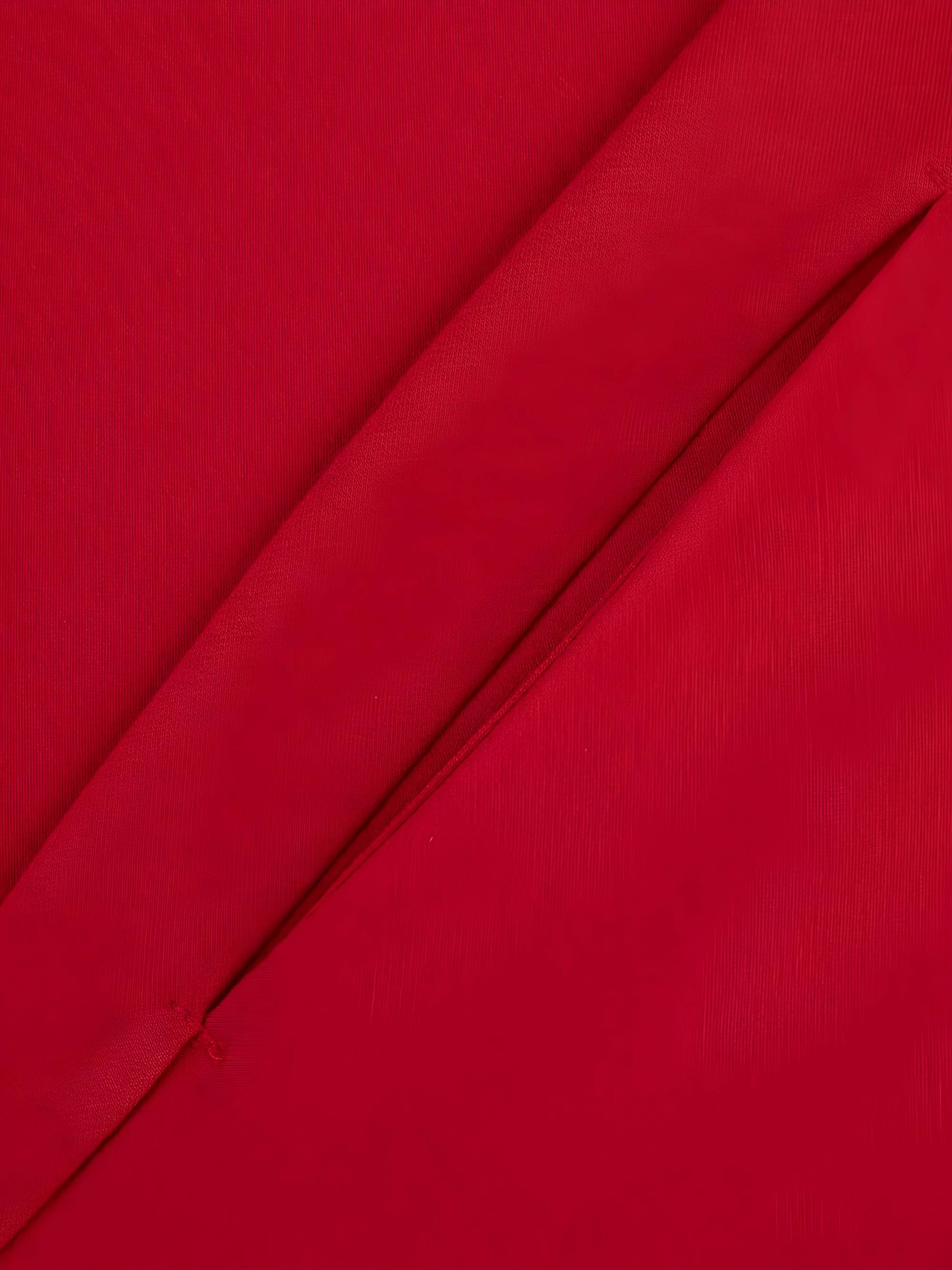 Red long sleeve dress Women