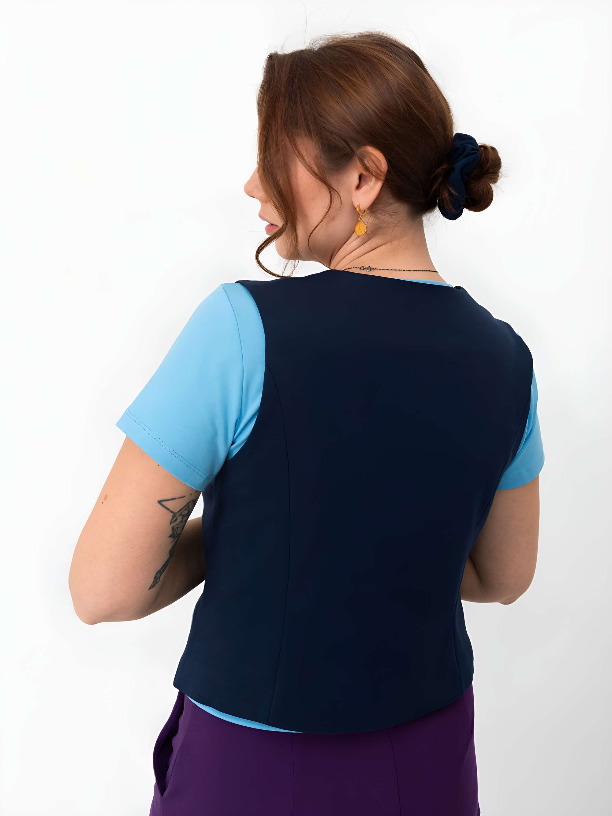 Navy blue vest Women