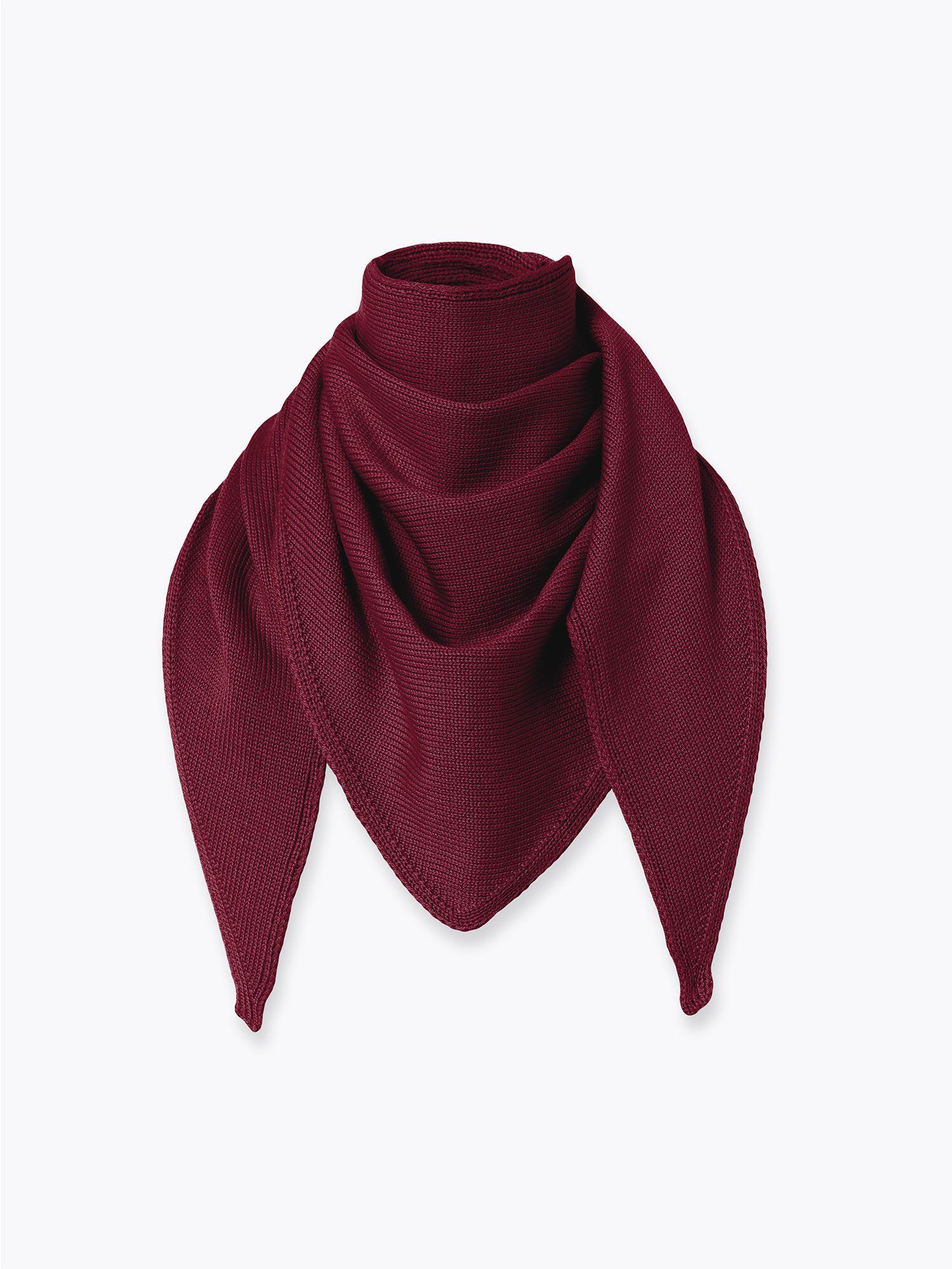 Bordowa chustka merino