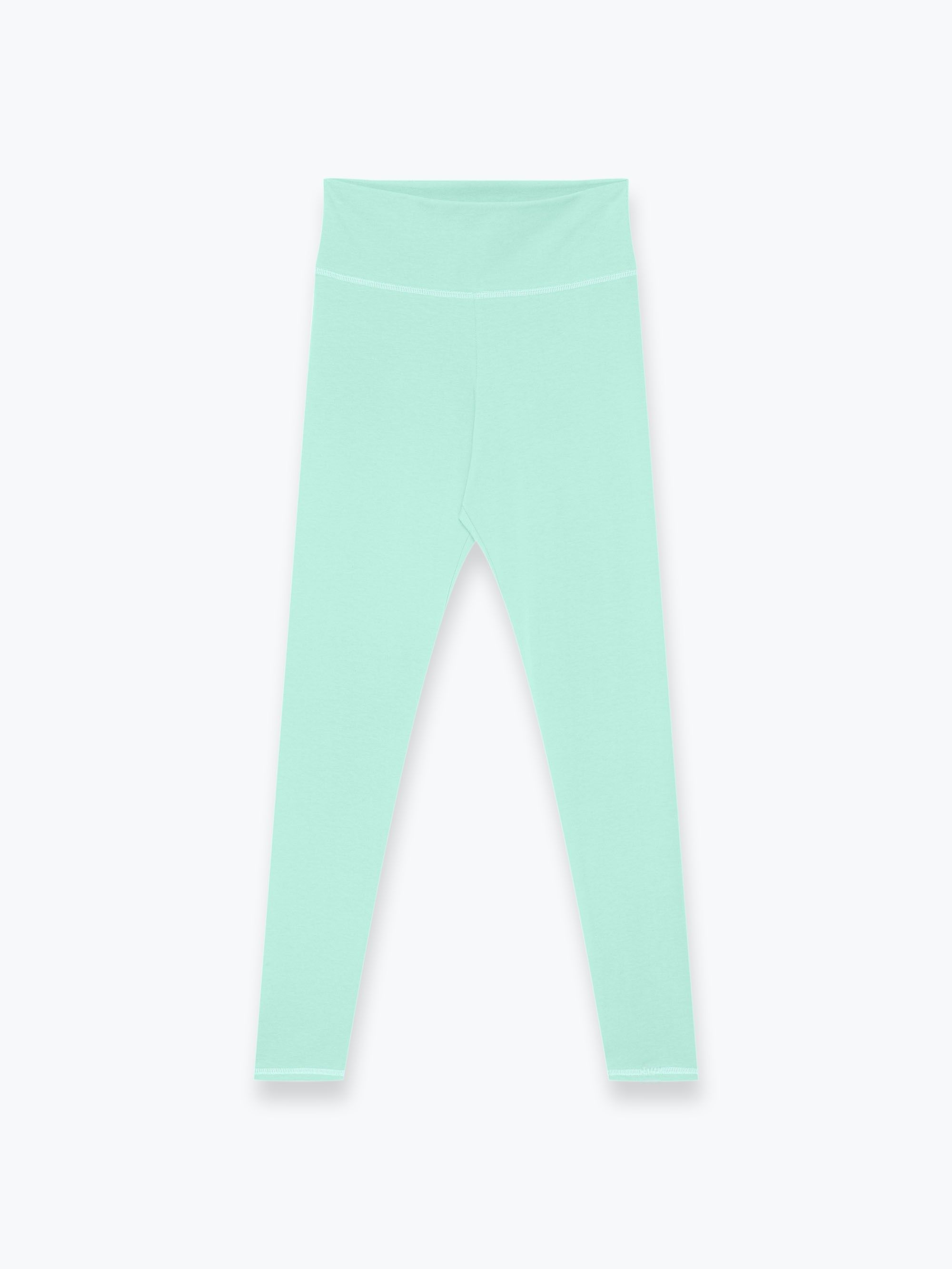 Miętowe legginsy damskie