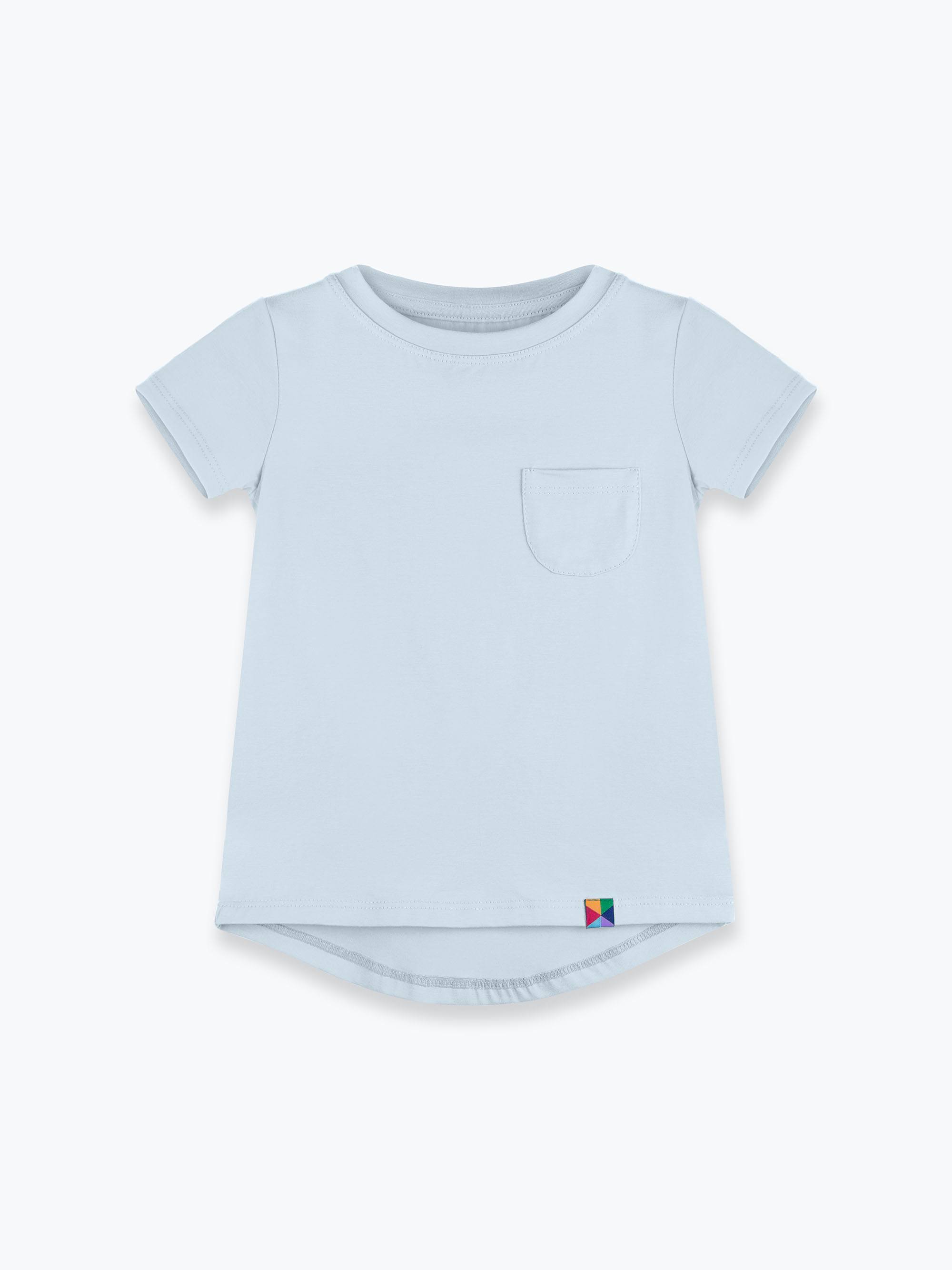 Jasnoniebieski T-shirt z kieszonką