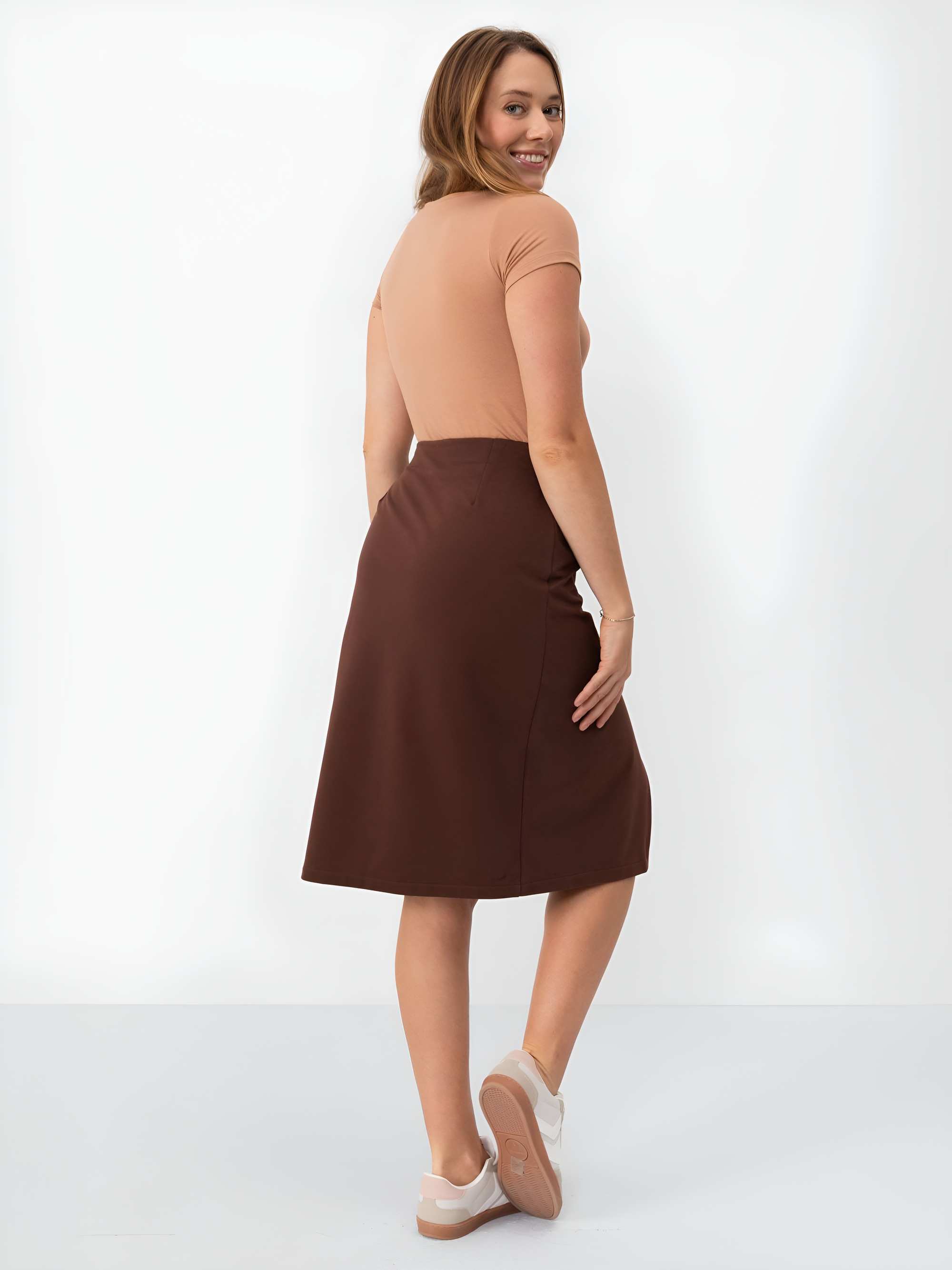 Brown wrap skirt Women
