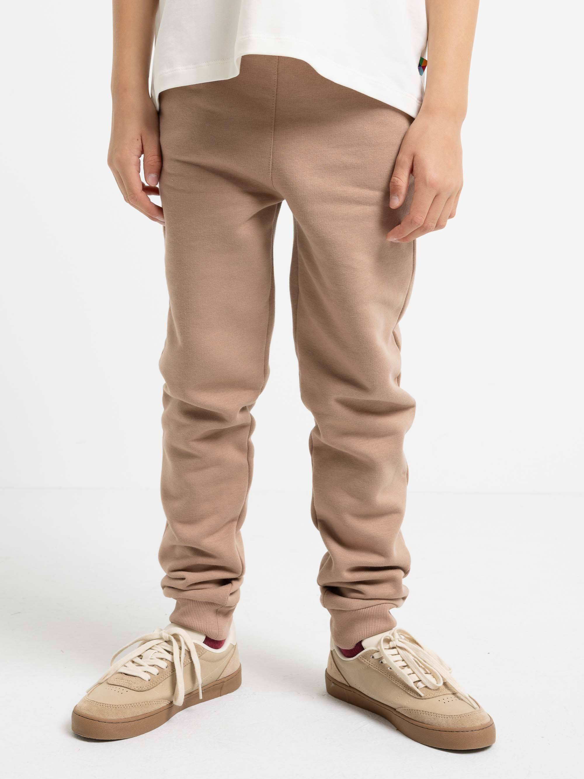 Mocha mousse spodnie dresowe z meszkiem Junior