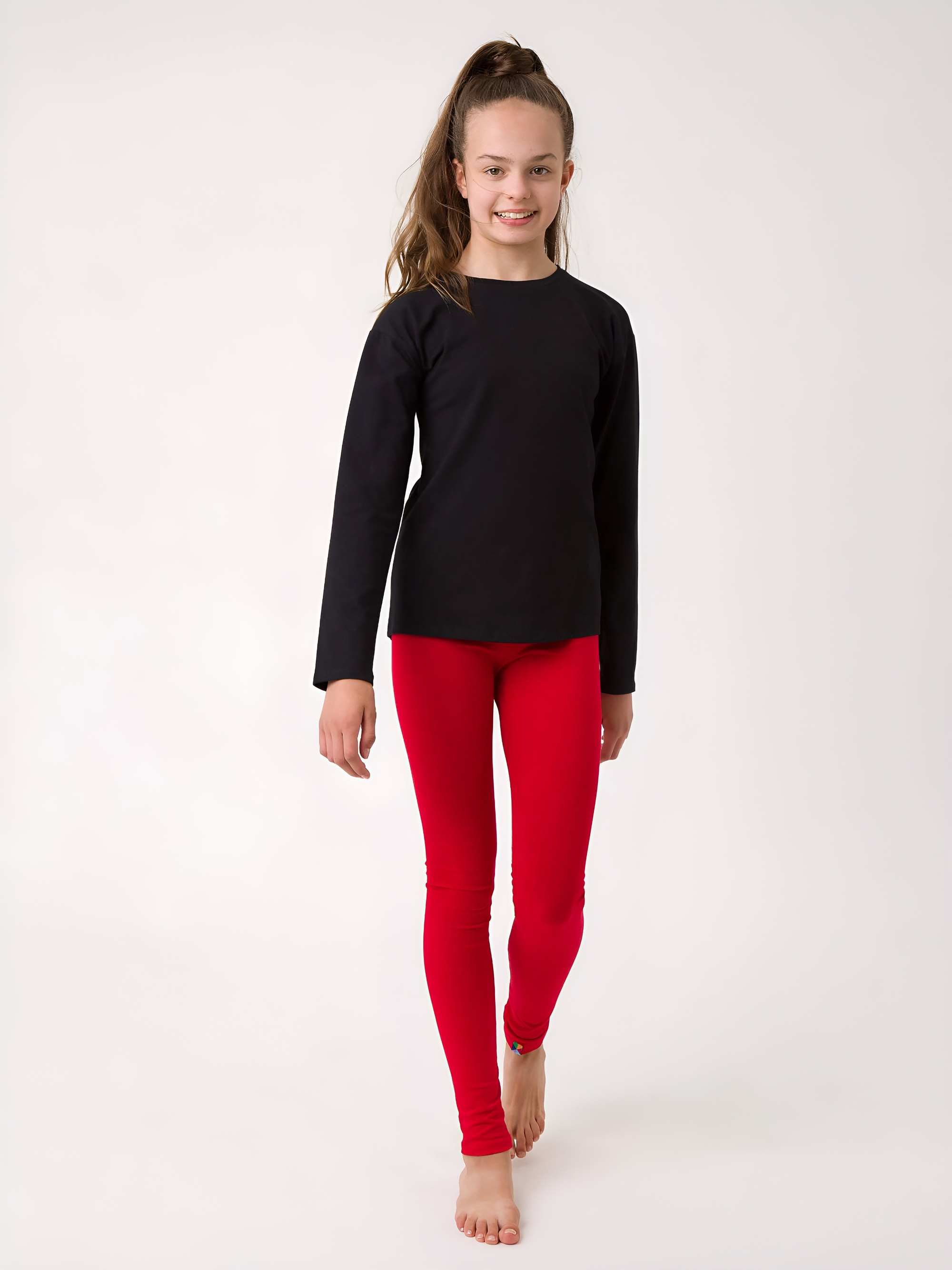 Czerwone legginsy Junior