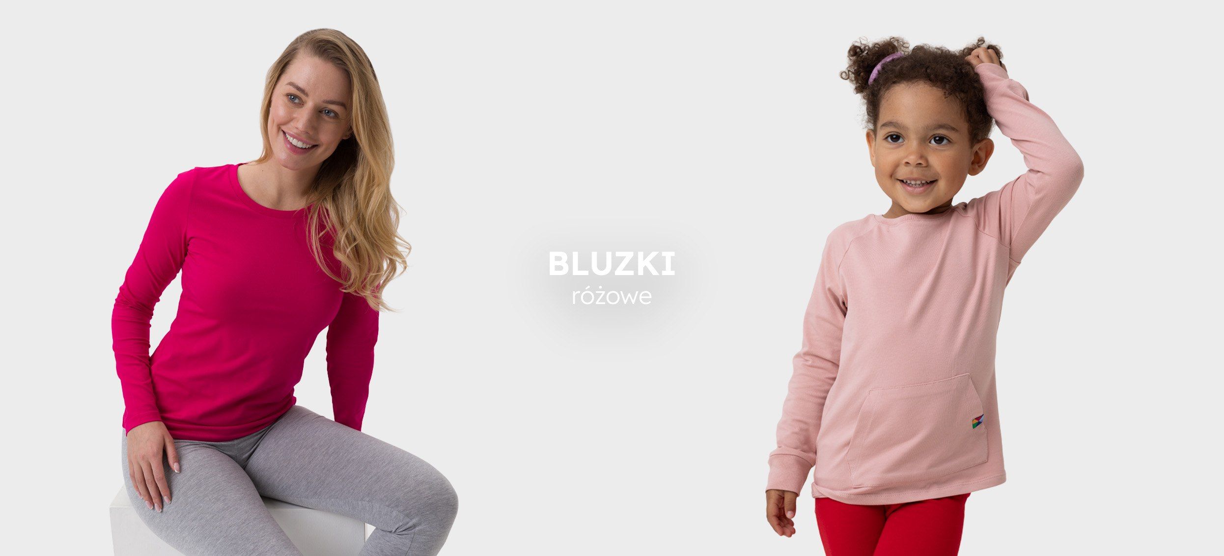 bluzka w kolorze różowym
