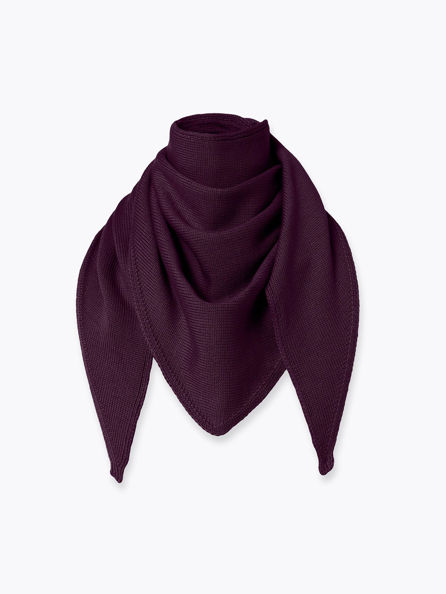Aubergine Merino Wool Neckerchief