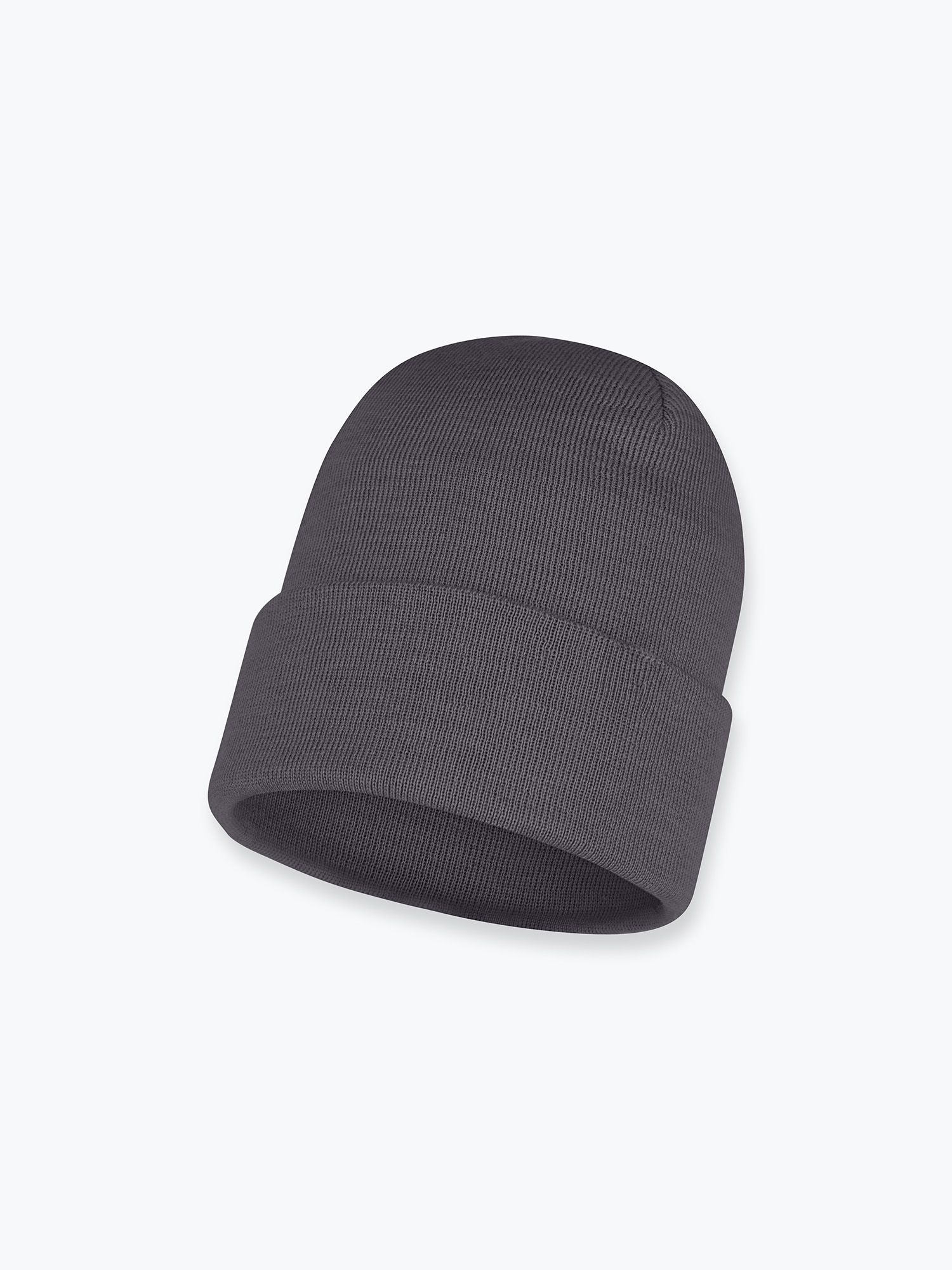 Graphite melange Fine knit merino wool beanie