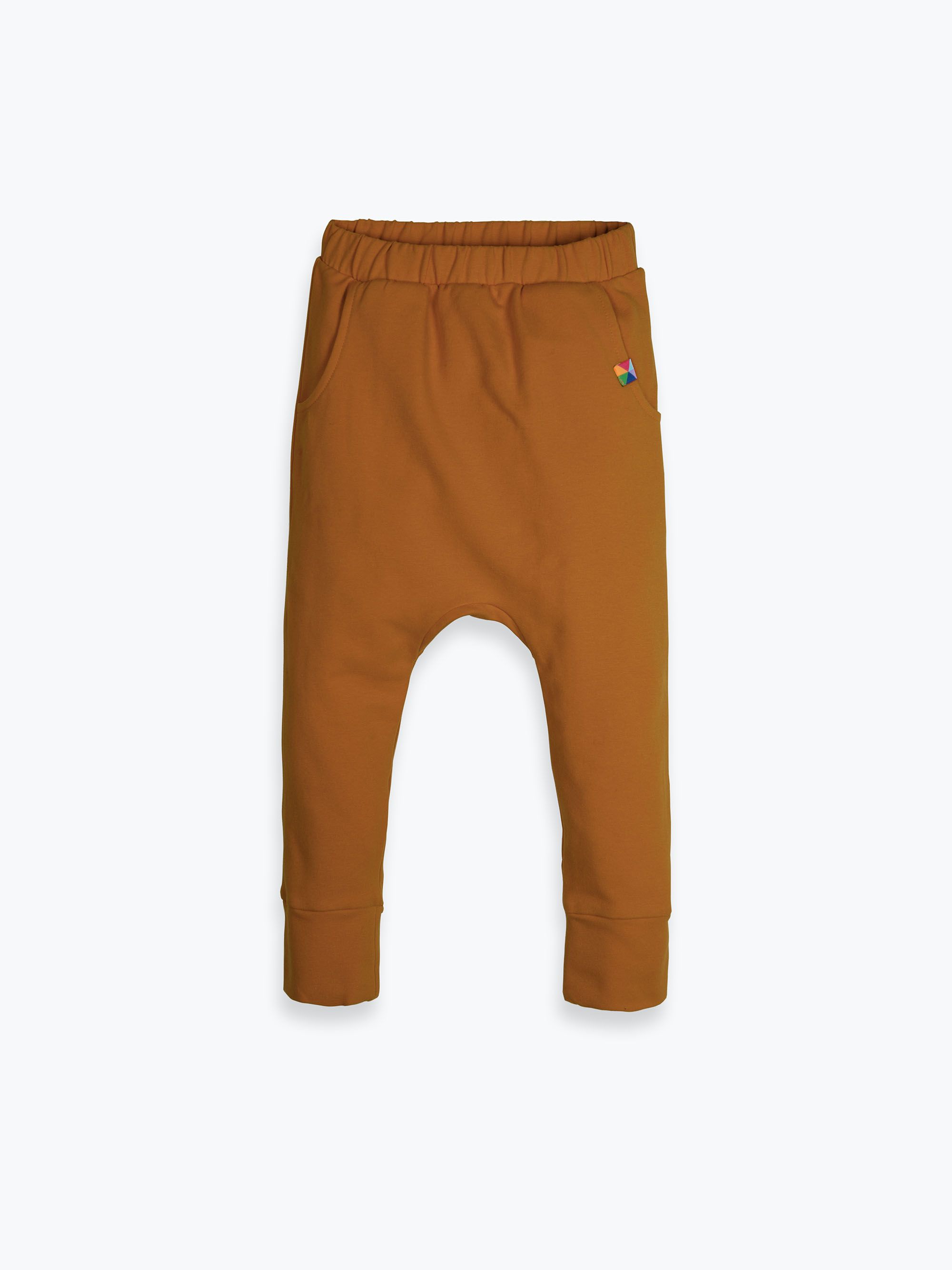 Karmelowe spodnie baggy