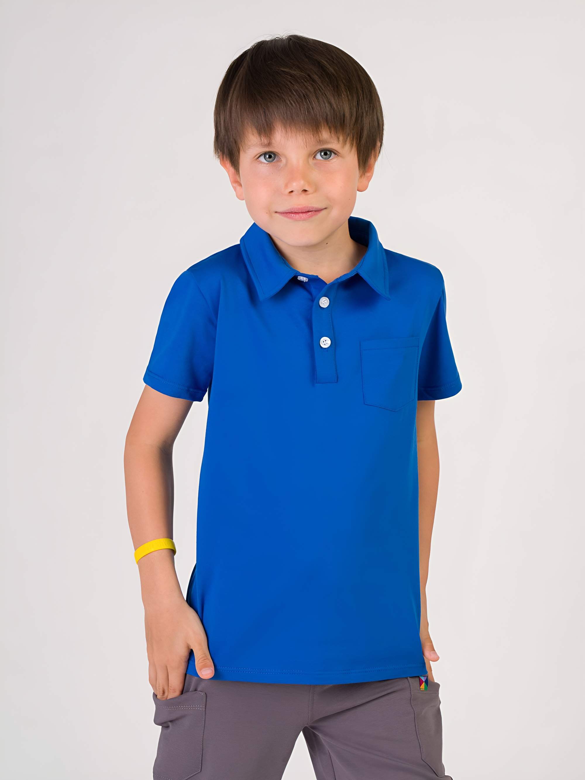 Niebieska koszulka polo