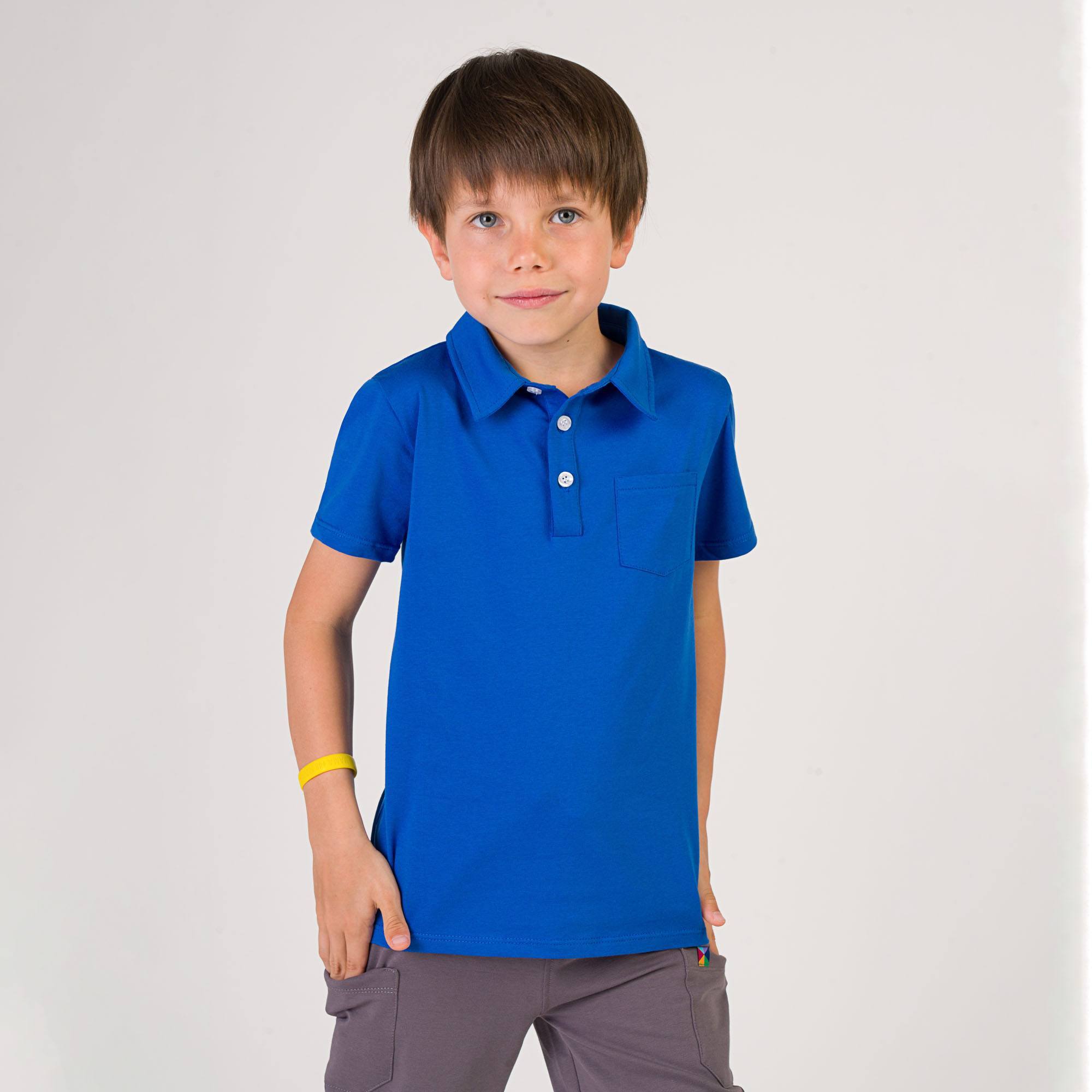 Niebieska koszulka polo
