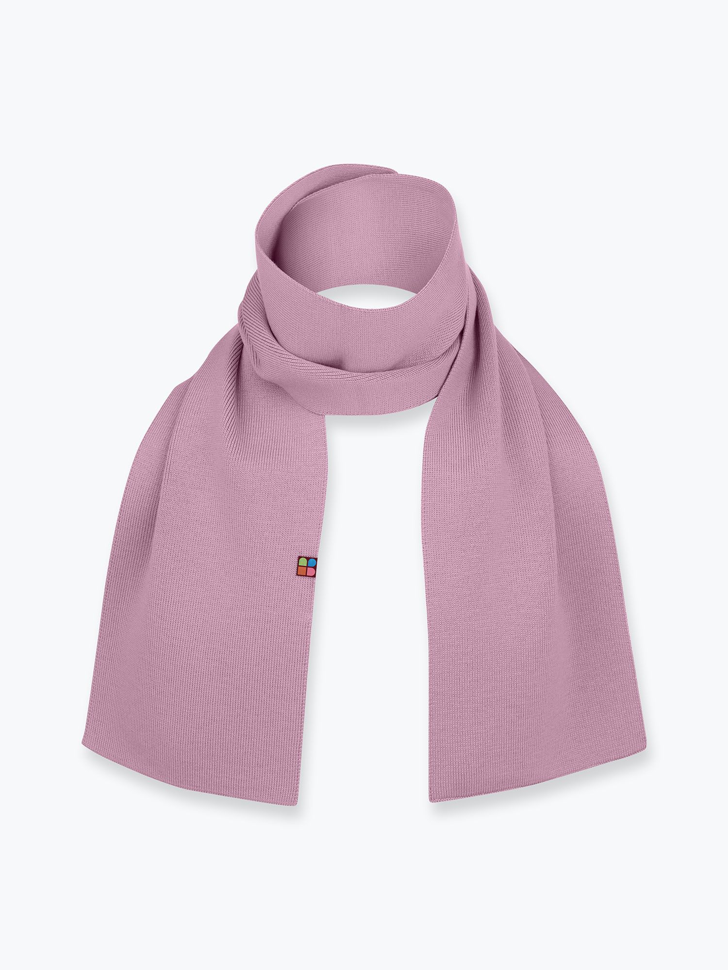Dusty pink melange Fine knit merino wool scraf Kids