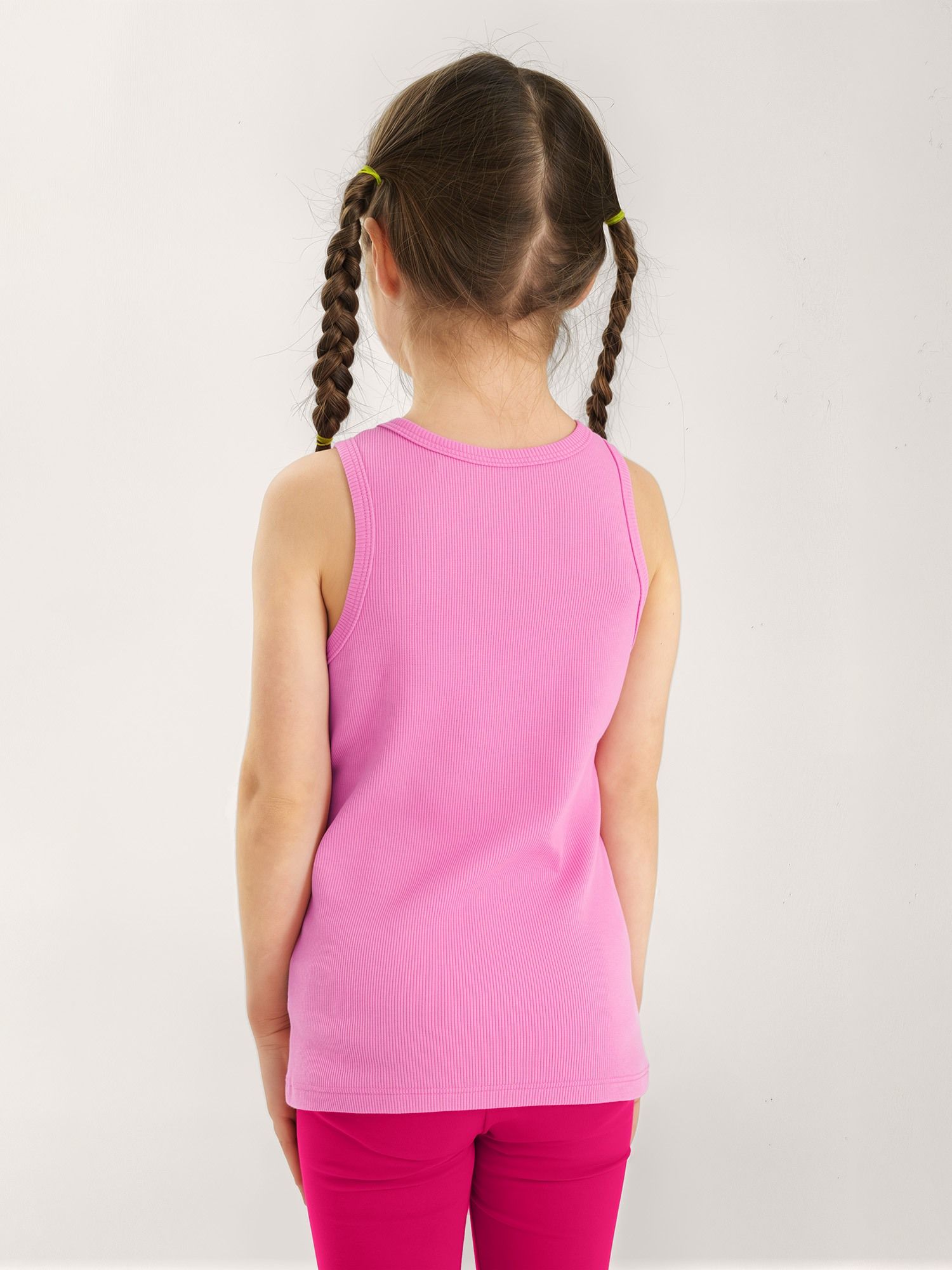 Pastel pink Ribbed Sleeveless Top