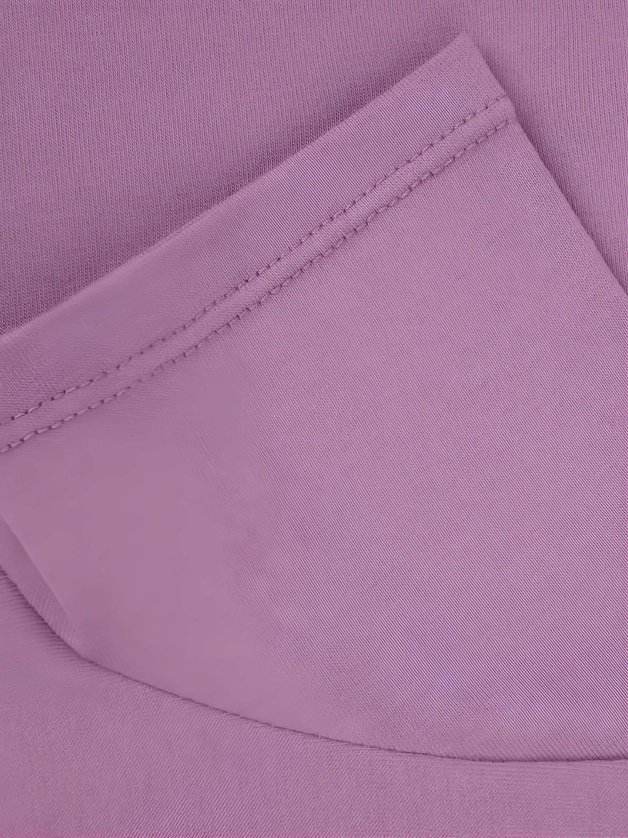 Light purple ruffle short sleeve blouse