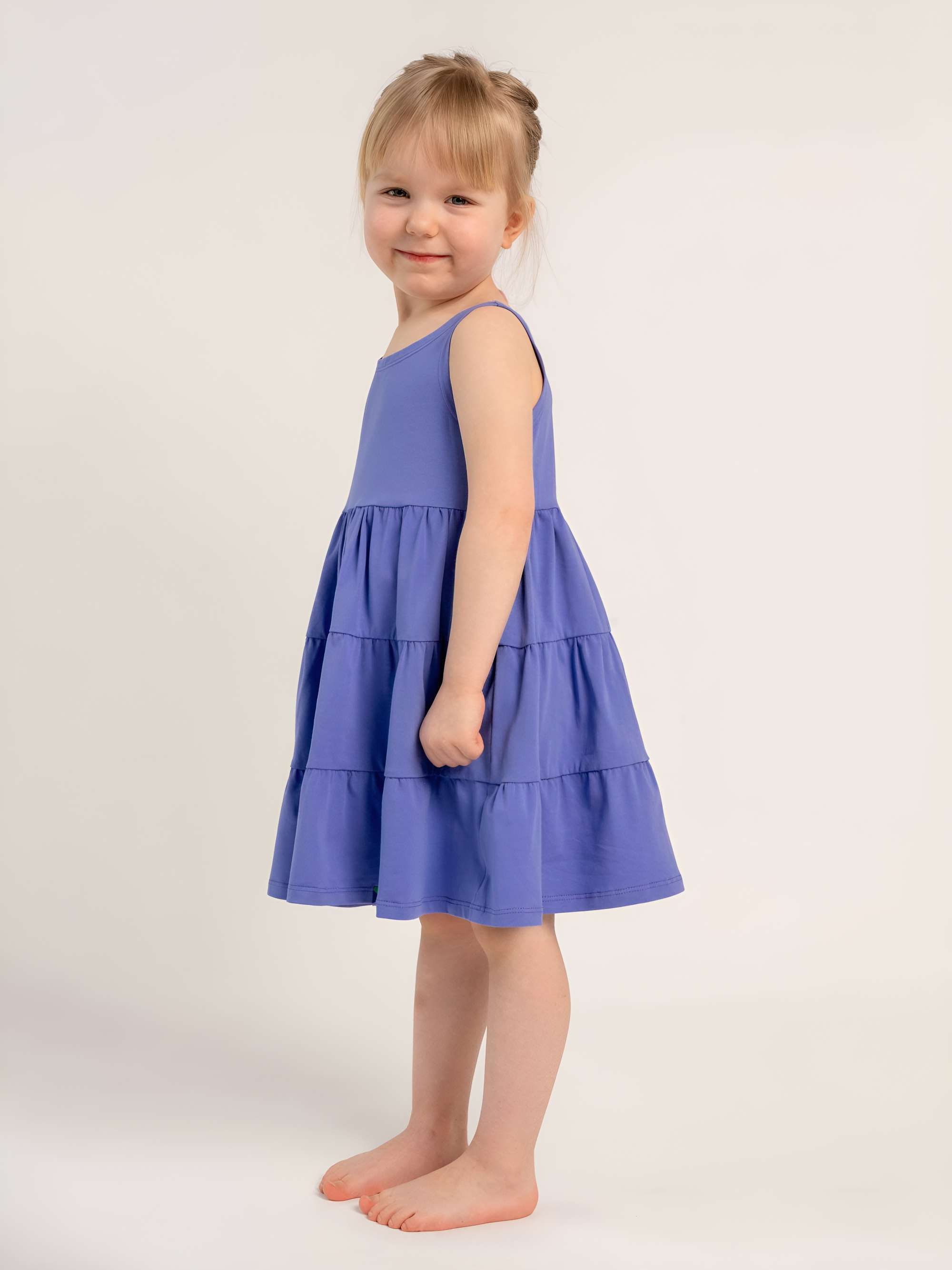 Very peri sleeveless dress