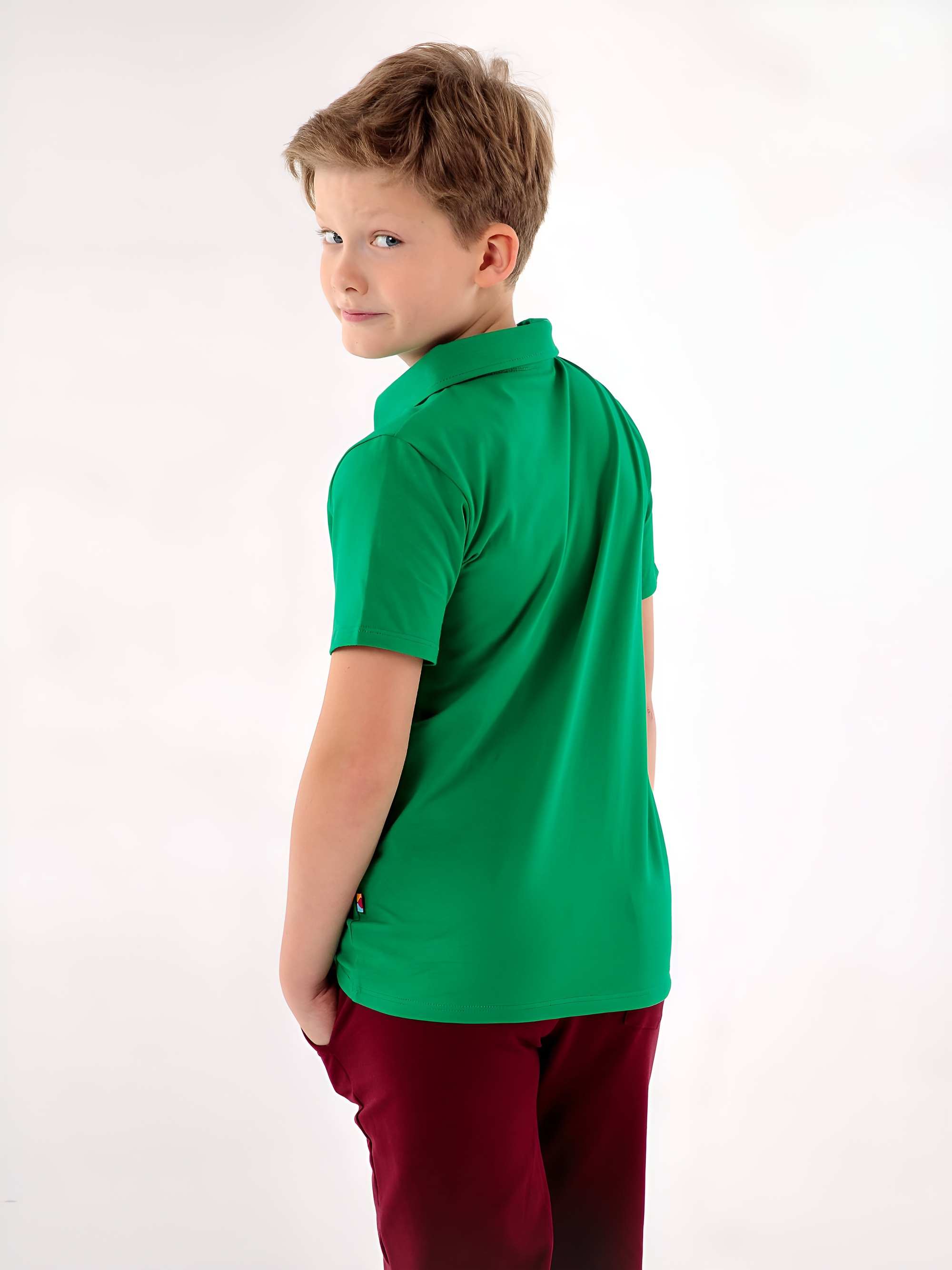Zielona koszulka polo Junior