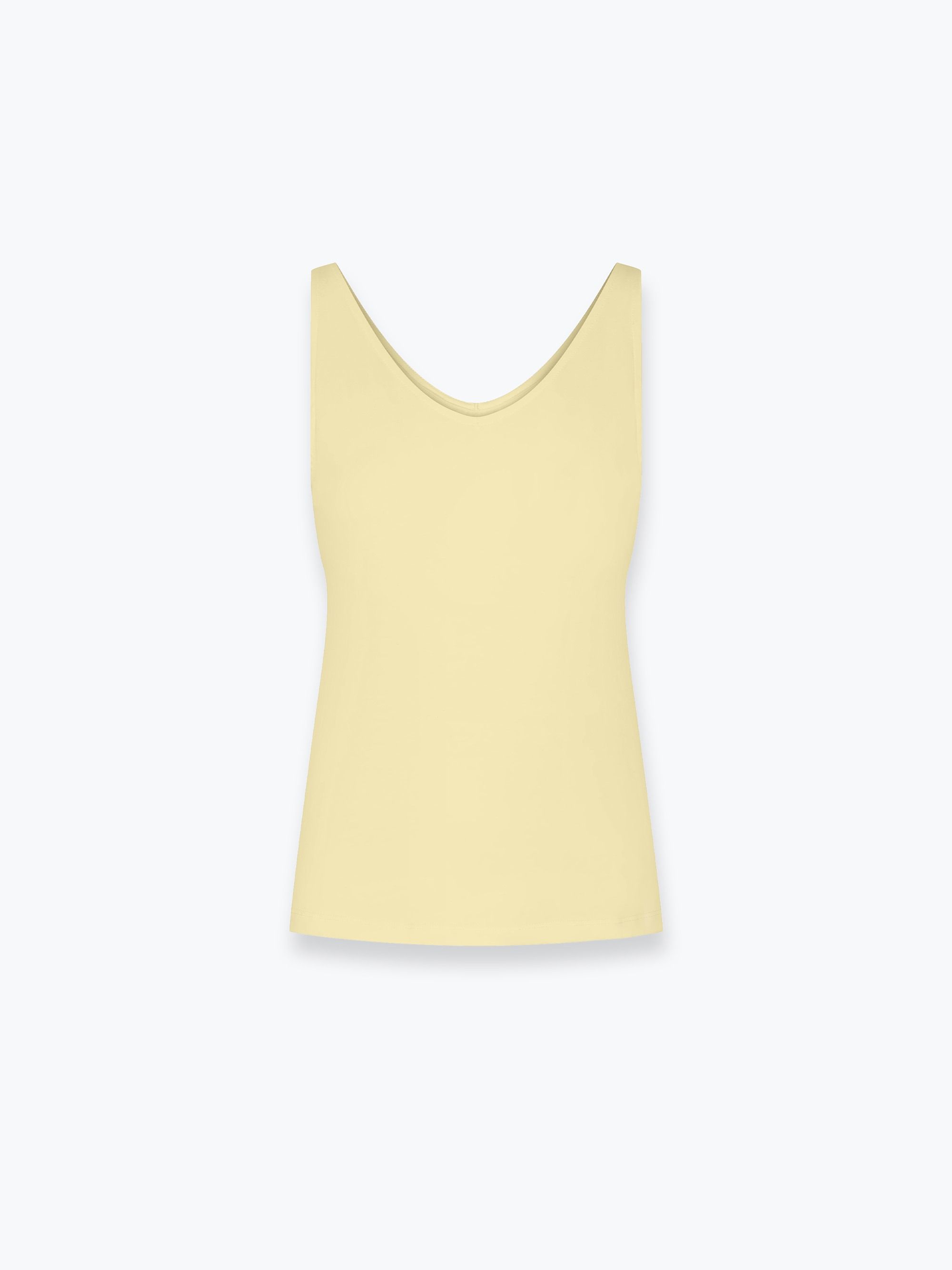 Light yellow sleeveless top shirt Women