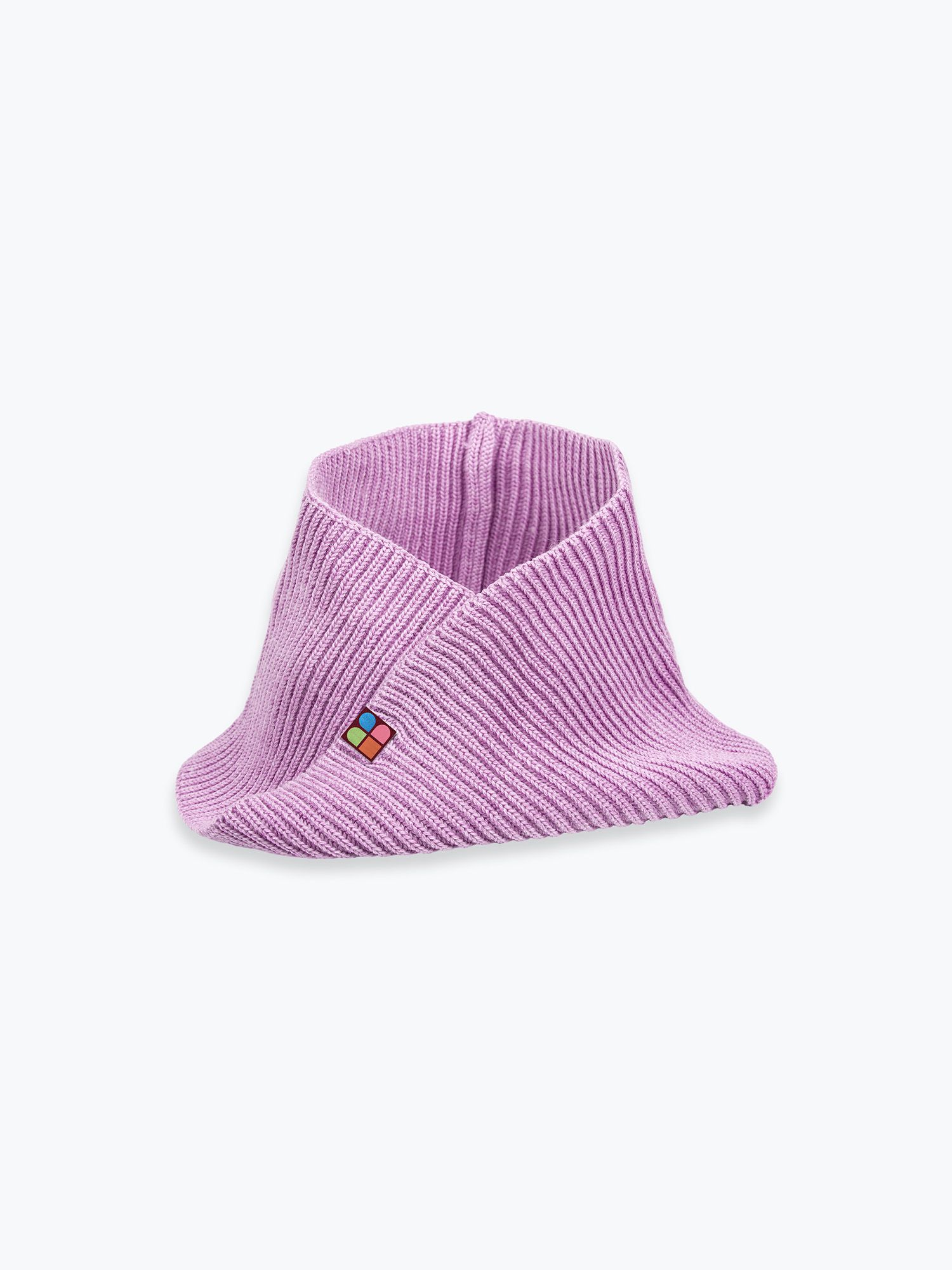 Light purple merino wool neck warmer kids