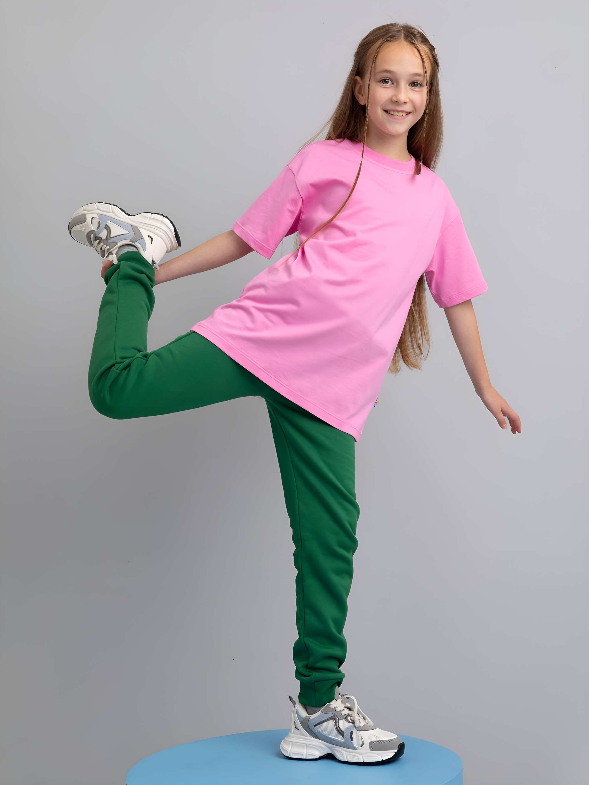 Pasteloworóżówy T-shirt oversize